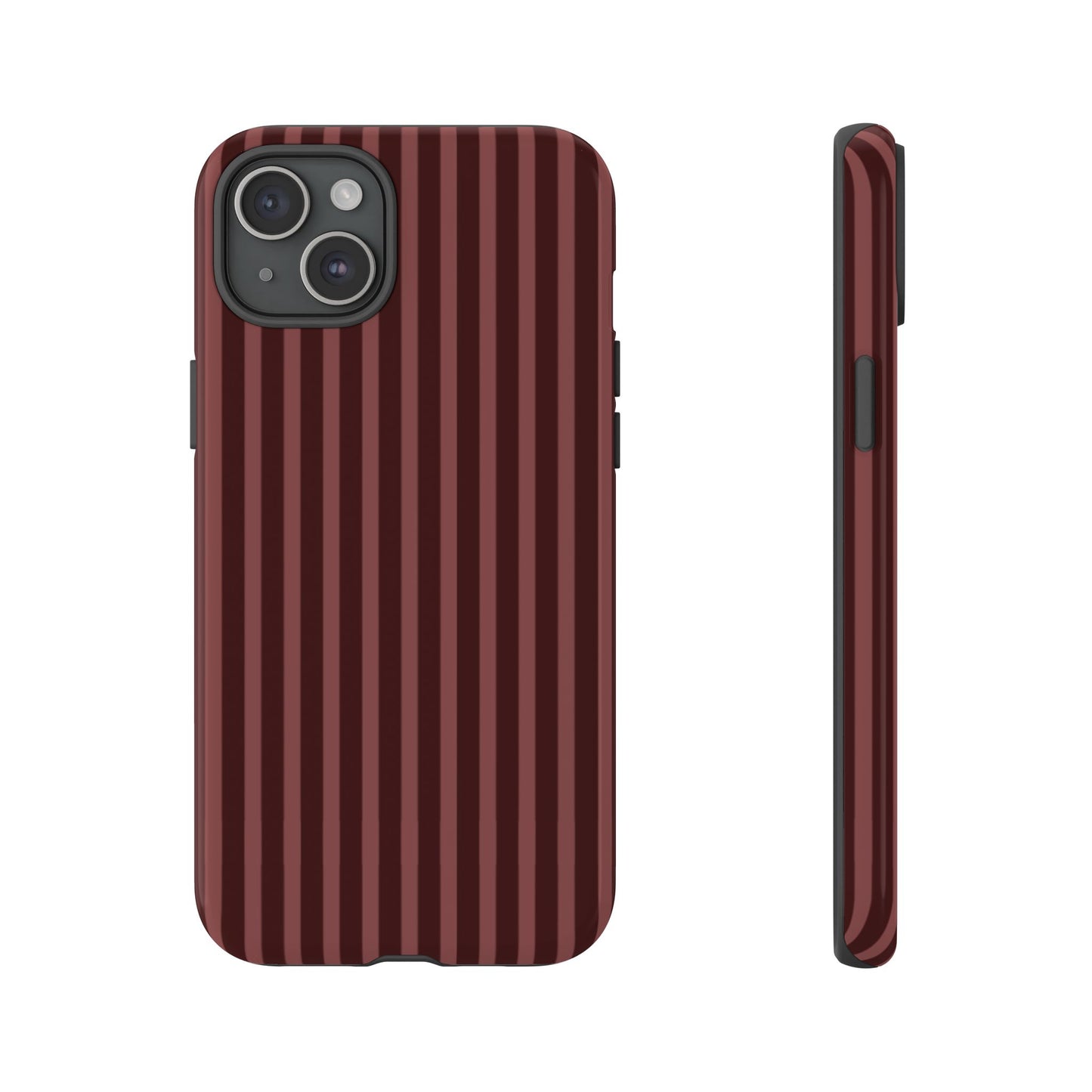 Striped Double Burgundy  — Tough Phone Case