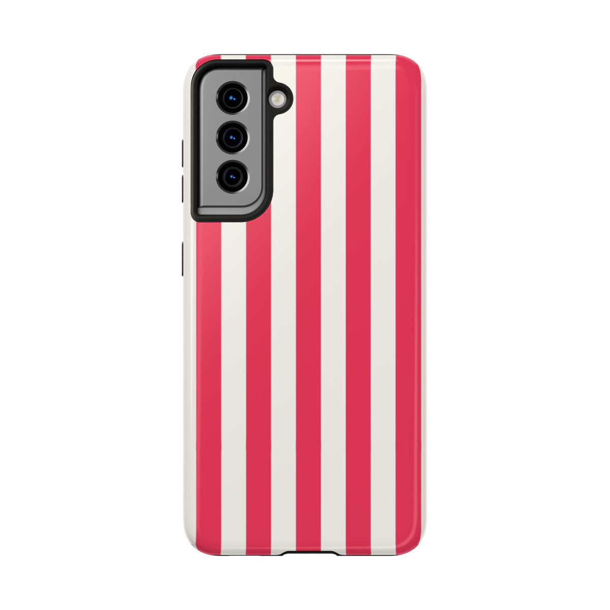 Red Strips — Red & White Vertical Stripe Tough Phone Case