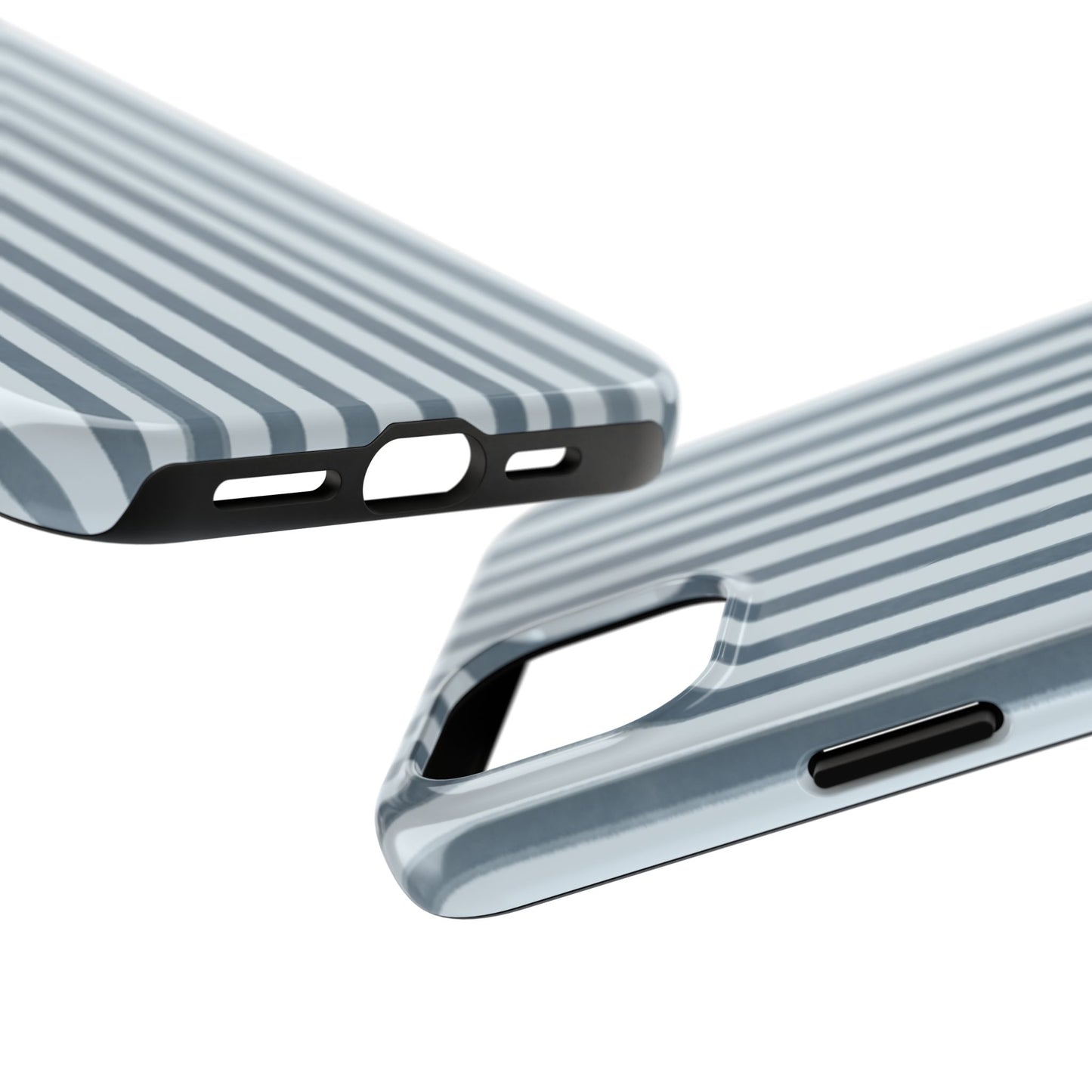 Rainy Day – Striped Tough Phone Case Blue Vertical Stripes,