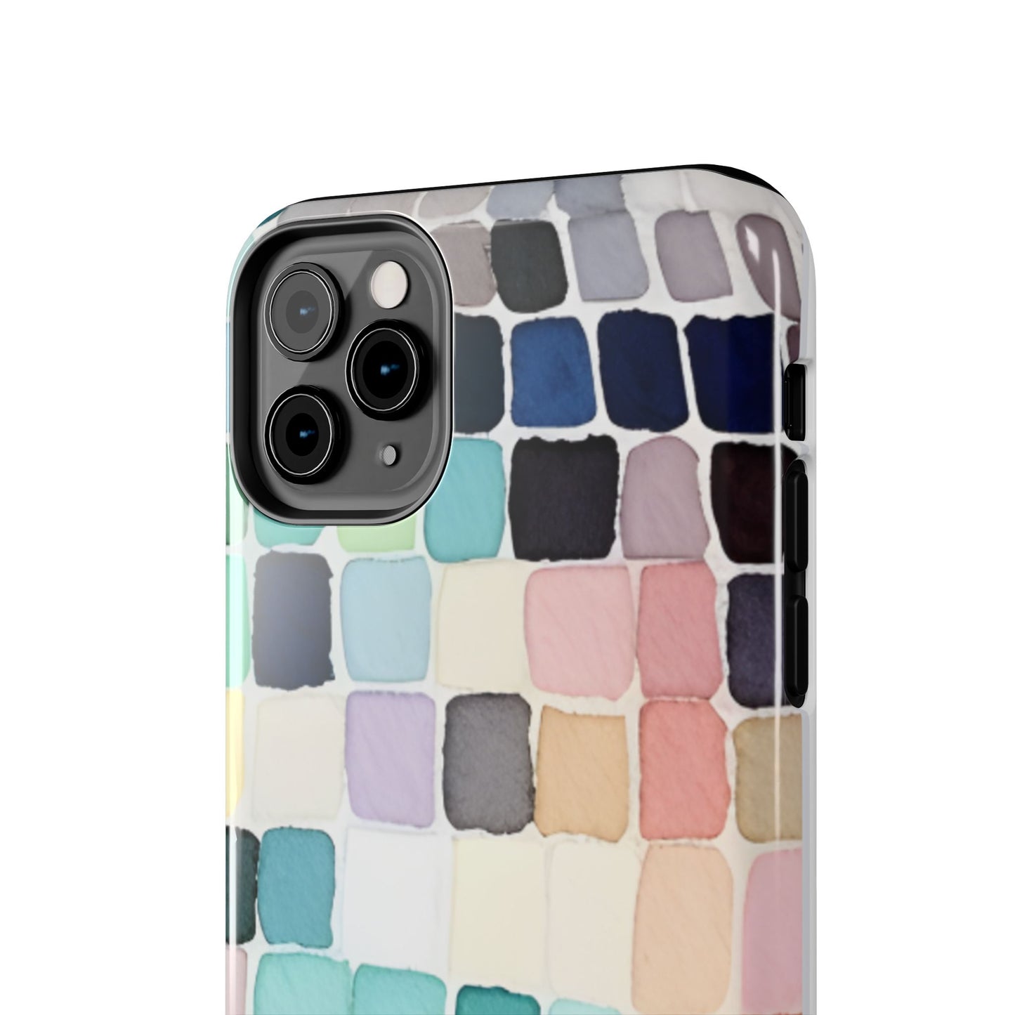 Watercolor —  Abstract Mosaic Tough Phone Case Pastel Tile Protective Cover