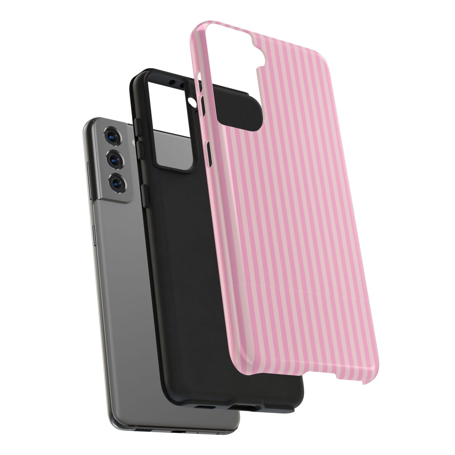 Pretty In Pink  – Pink Vertical Stripe Tough Phone Case