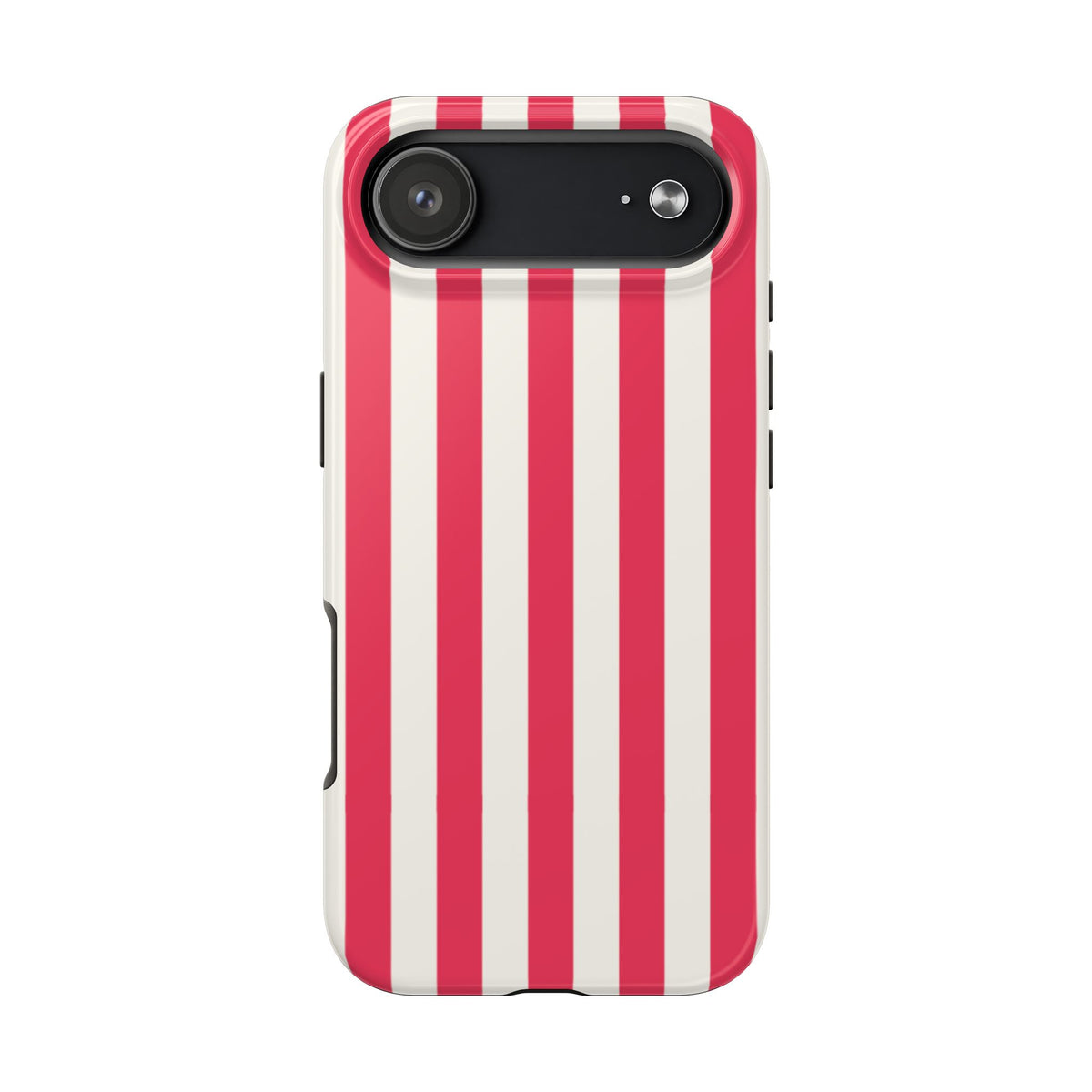 Red Strips — Red & White Vertical Stripe Tough Phone Case