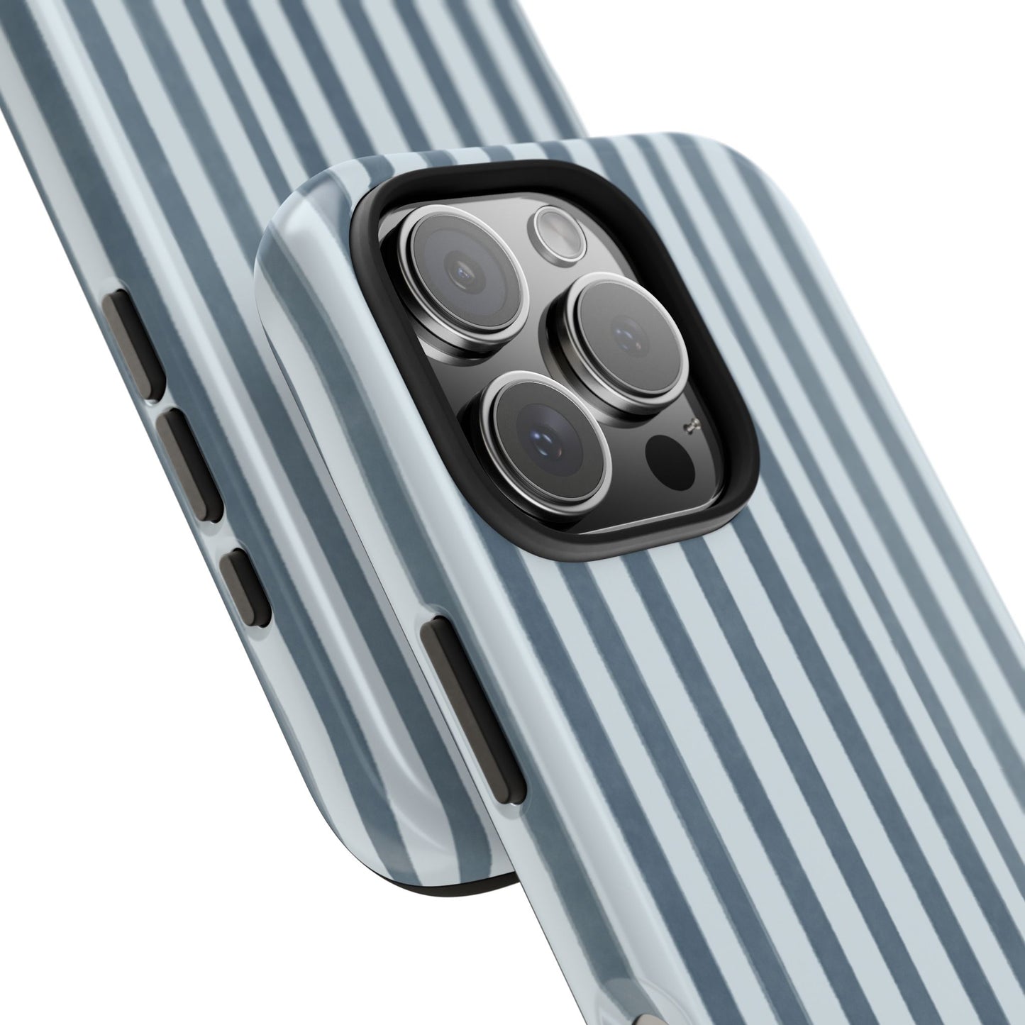 Rainy Day – Striped Tough Phone Case Blue Vertical Stripes,