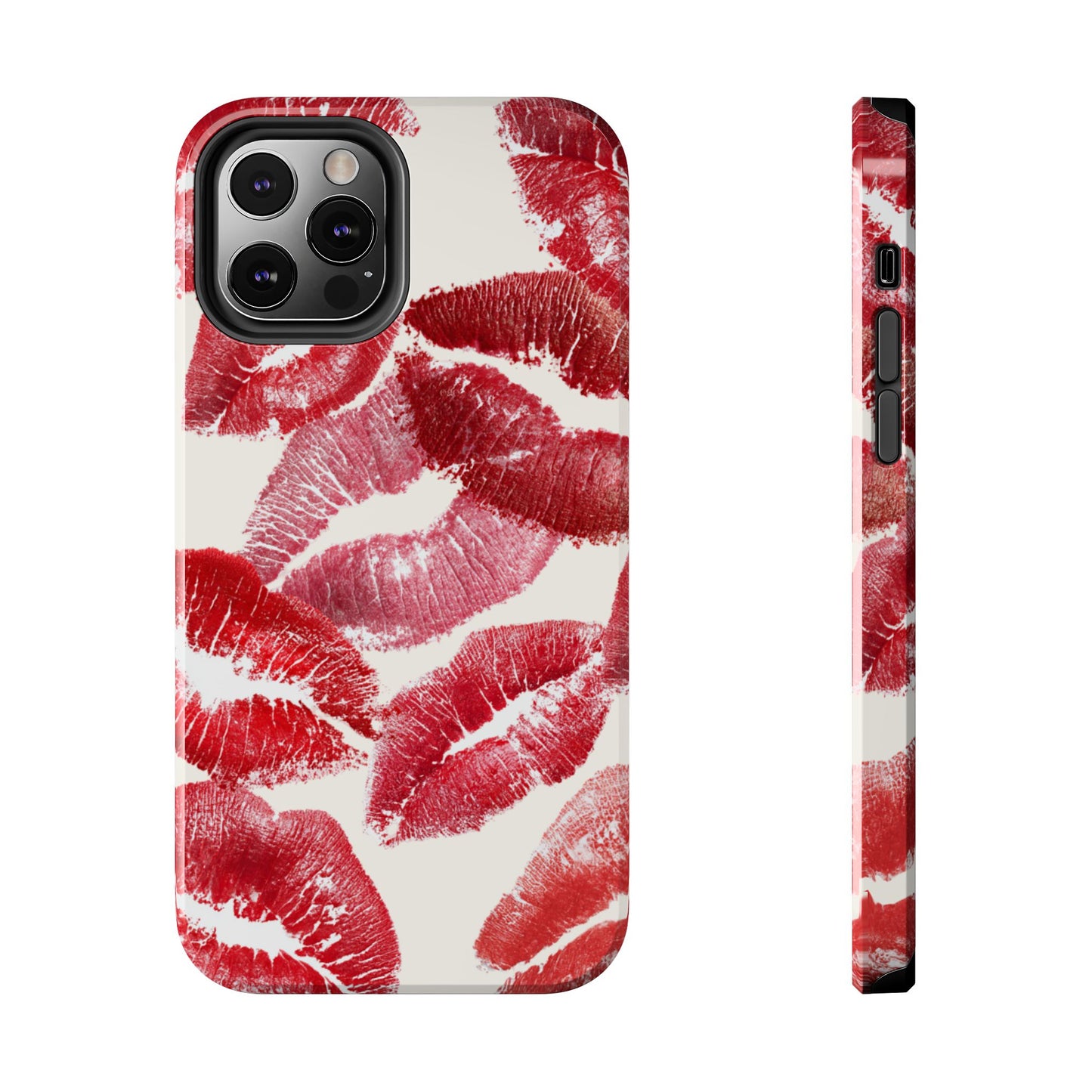 Red Lipstick Kiss Pattern Phone Case | Tough Phone Case