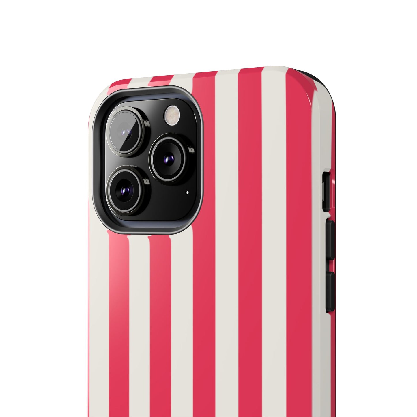 Red Strips — Red & White Vertical Stripe Tough Phone Case