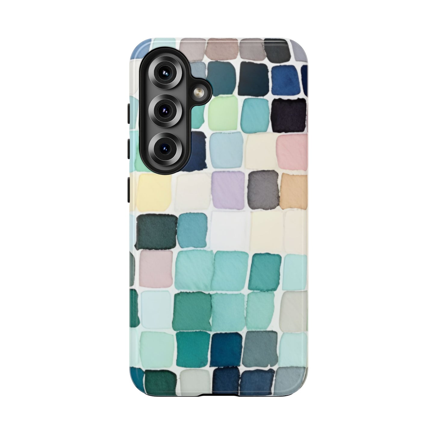 Watercolor —  Abstract Mosaic Tough Phone Case Pastel Tile Protective Cover