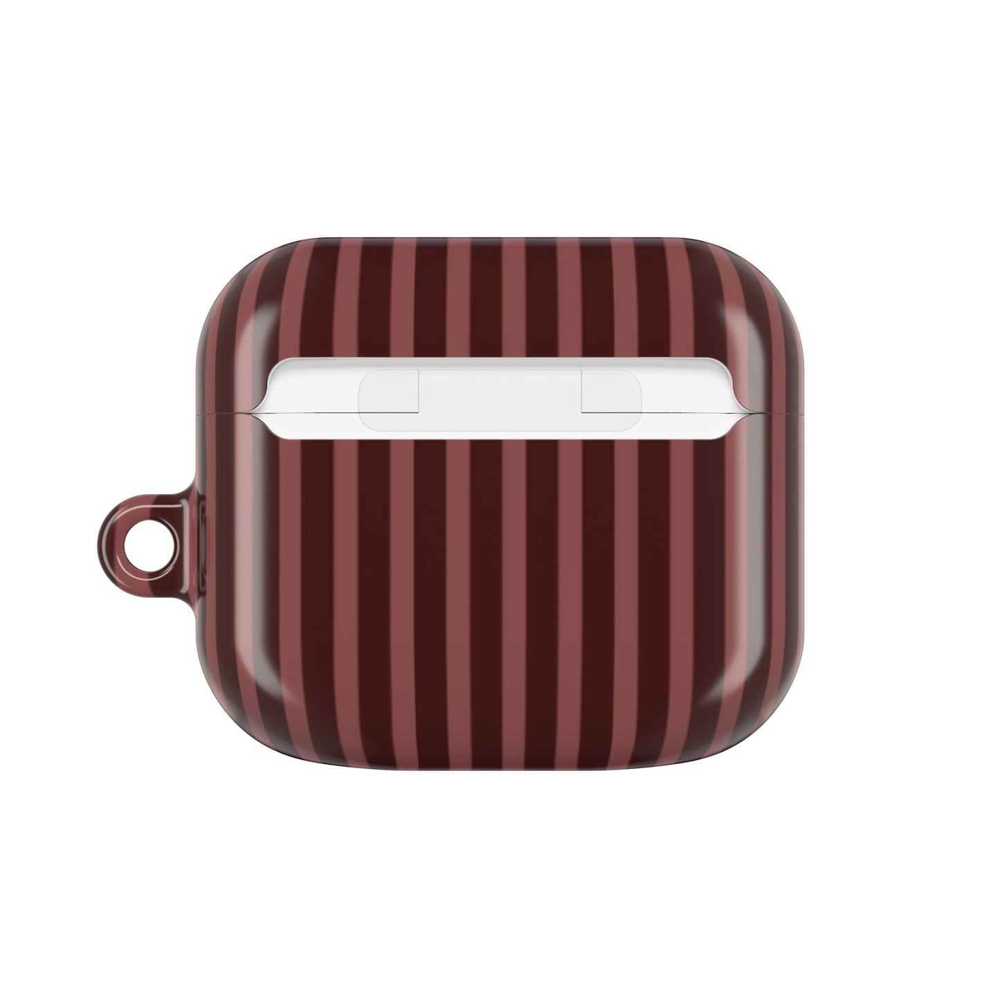Striped Double Burgundy  —  AirPod Case