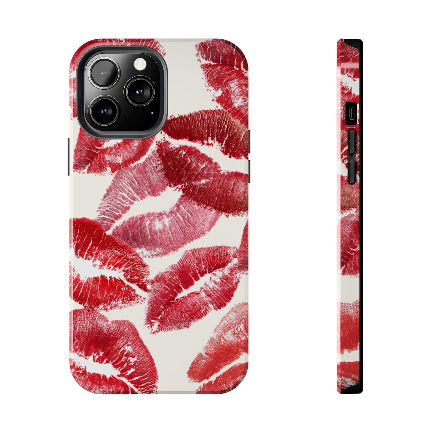 Red Lipstick Kiss Pattern Phone Case | Tough Phone Case
