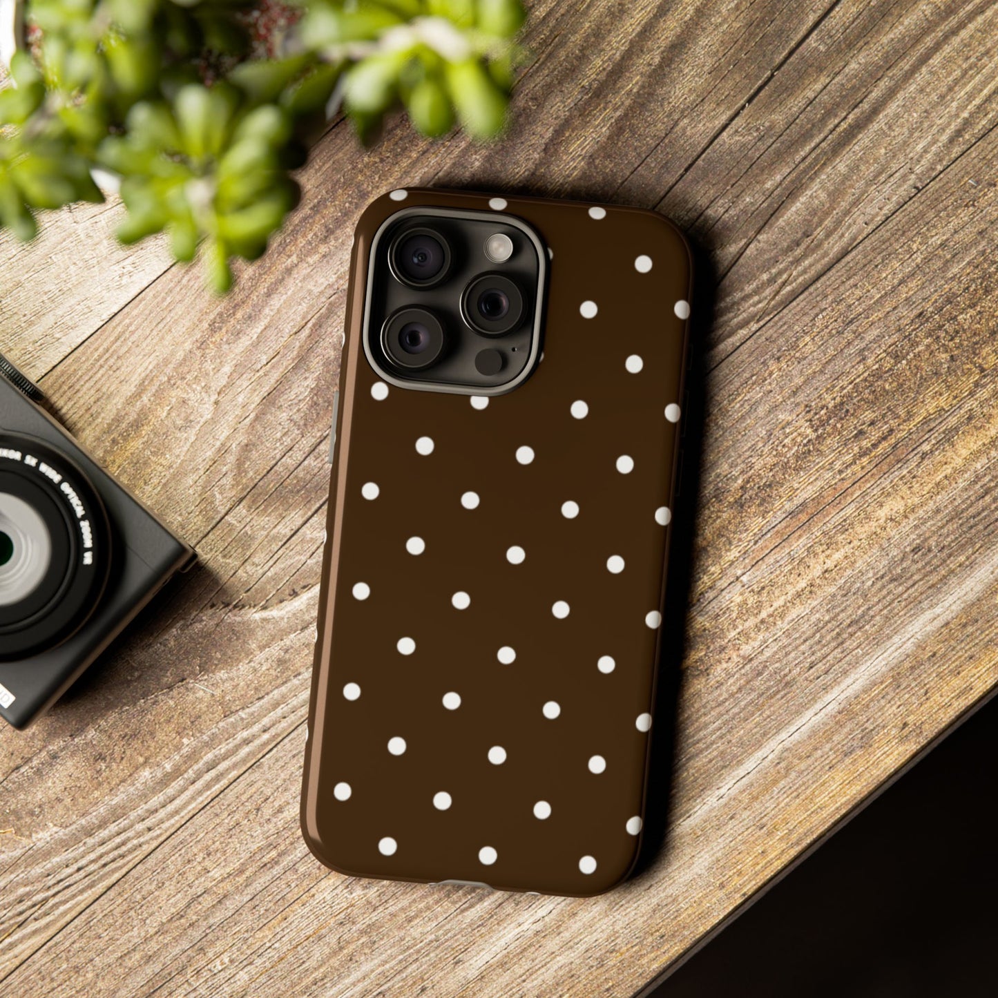 Cacao Polka Dot  — Phone Case Tough Case