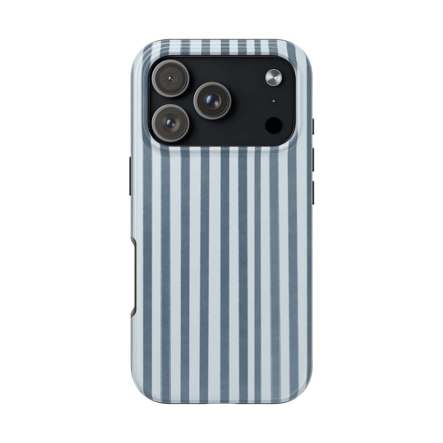 Rainy Day – Striped Tough Phone Case Blue Vertical Stripes,