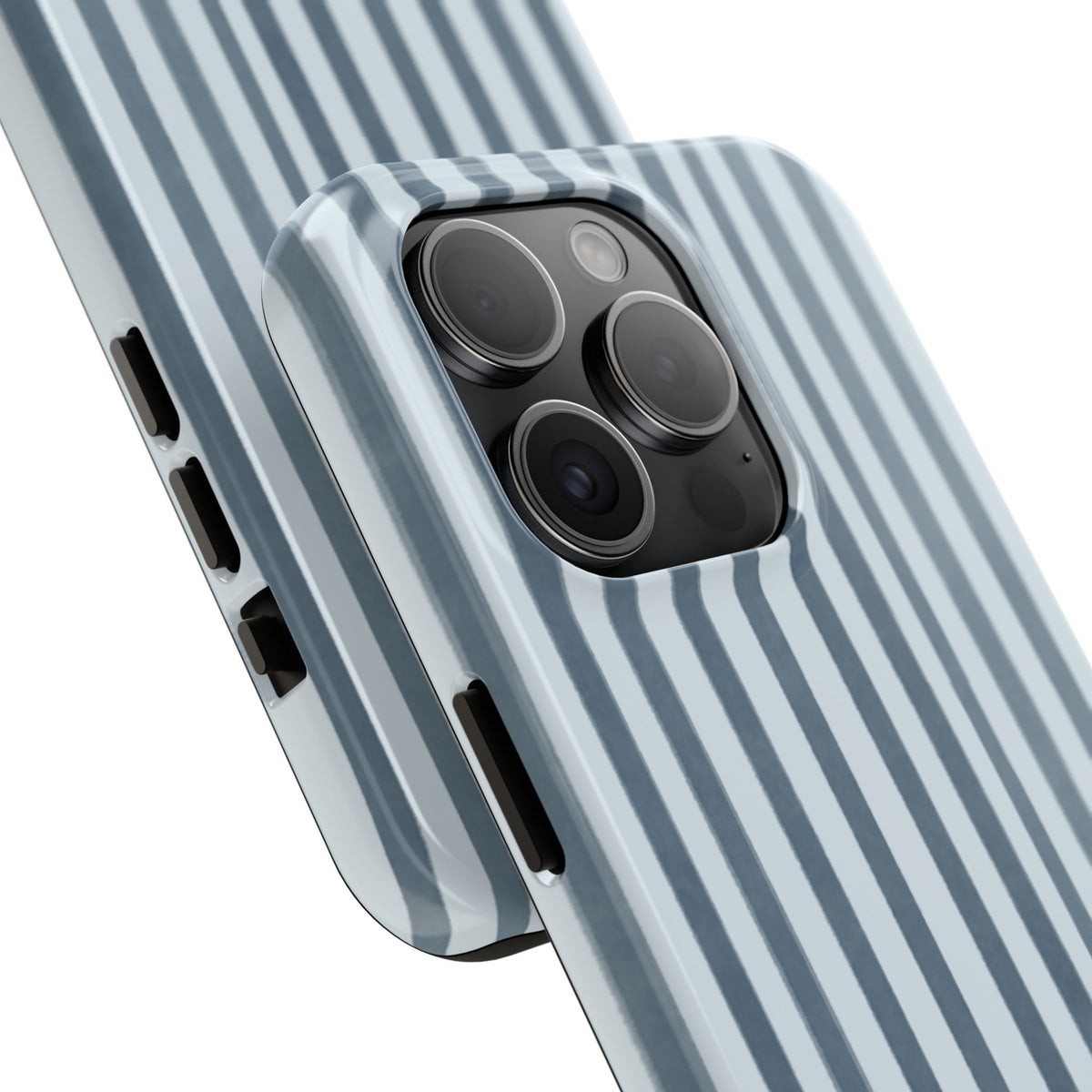 Rainy Day – Striped Tough Phone Case Blue Vertical Stripes,