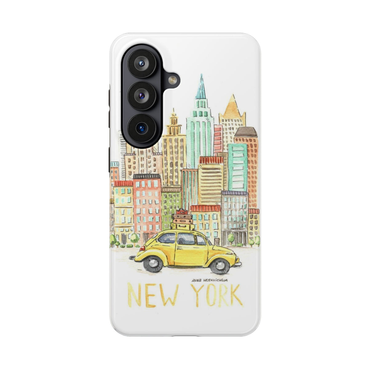 New York – New York Watercolor Skyline Tough Phone Case