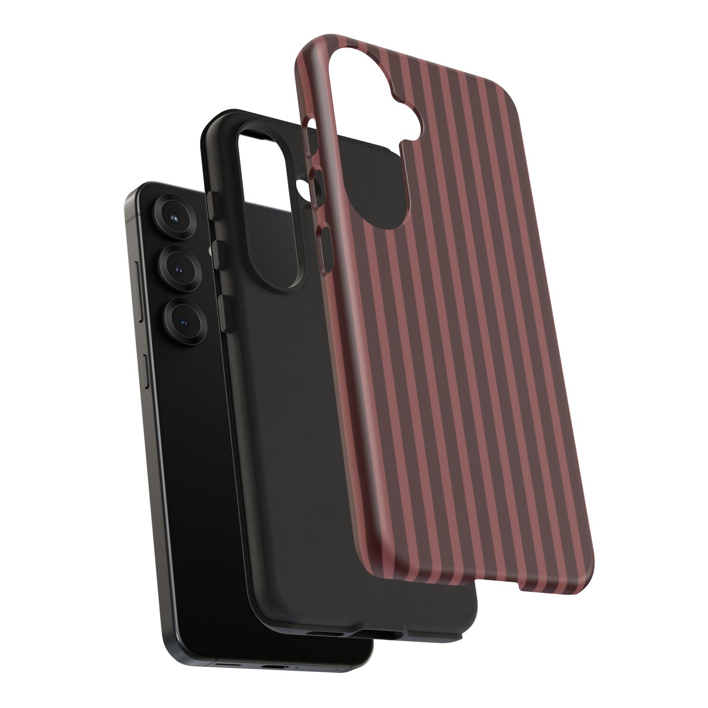 Striped Double Burgundy  — Tough Phone Case