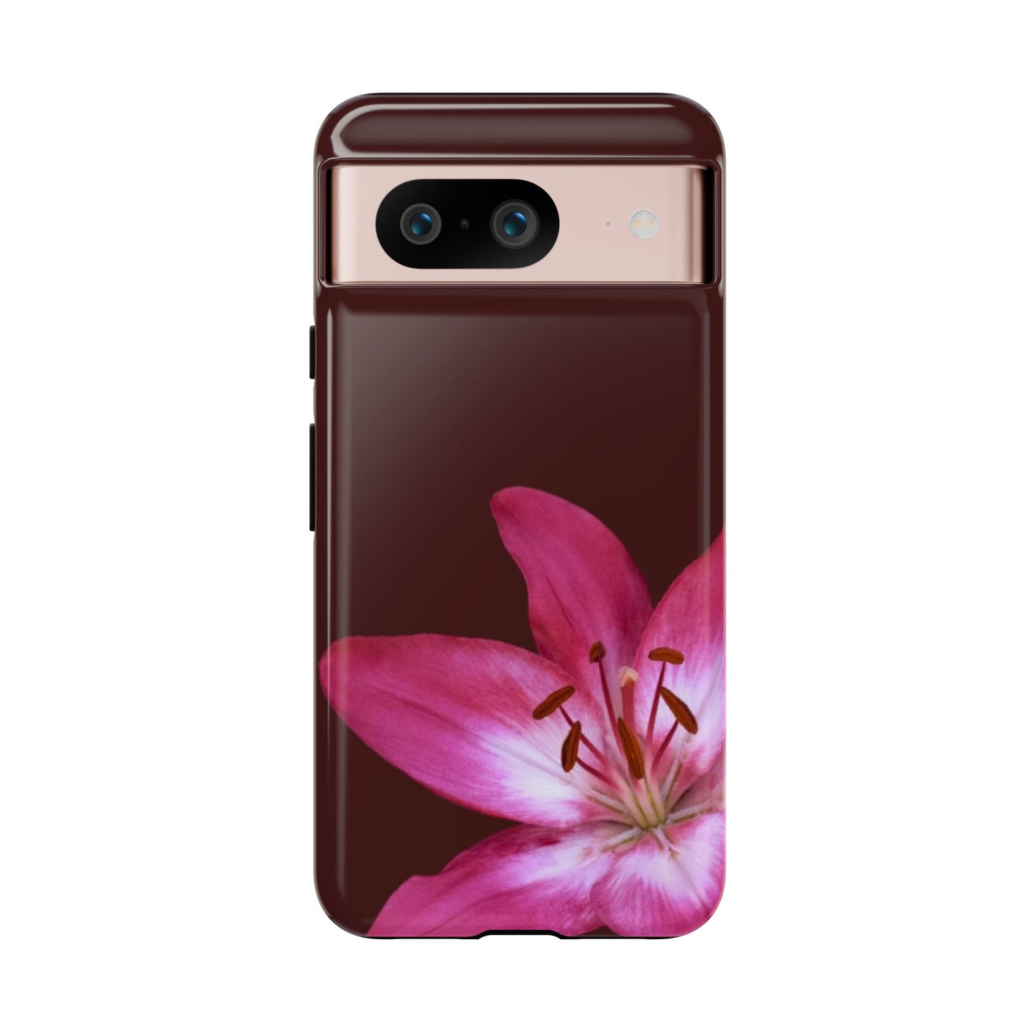 Burgundy Lily Floral – Phone Case Tough Case