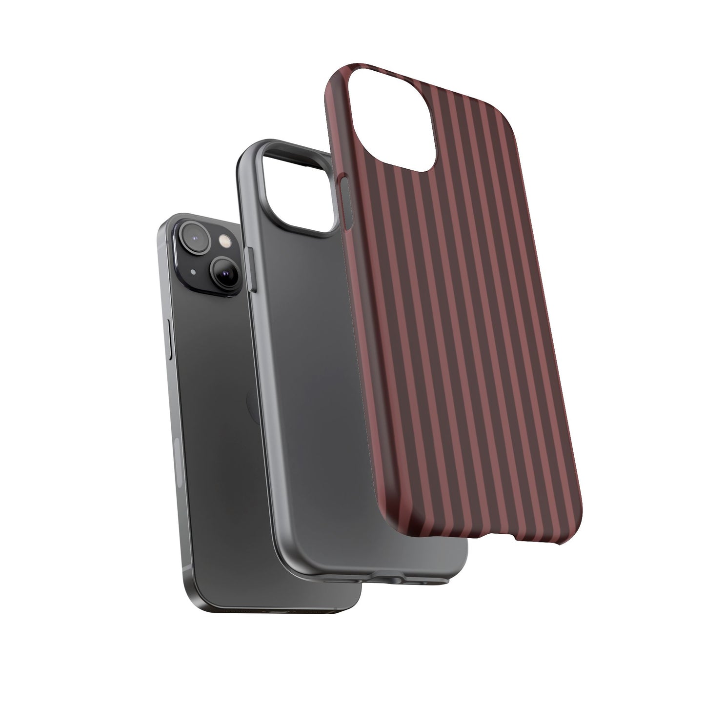 Striped Double Burgundy  — Tough Phone Case