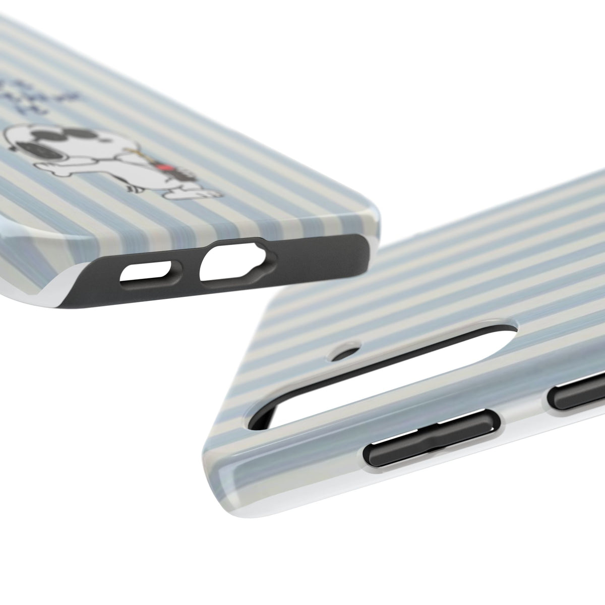 Snoopy "Don't Overthink It" Tough Phone Case — Striped Protective Cover