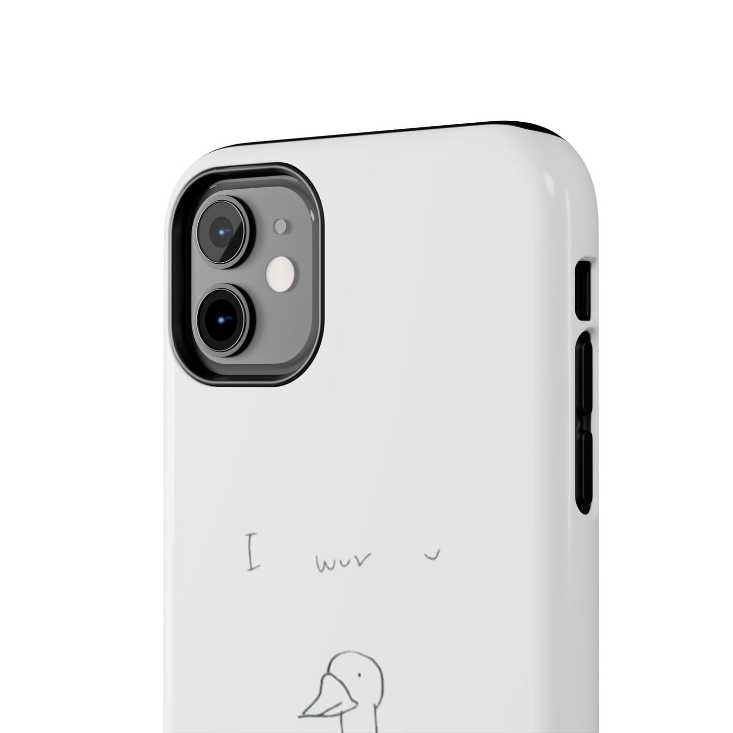 Funny Duck 'I wuv u'— Tough Phone Case
