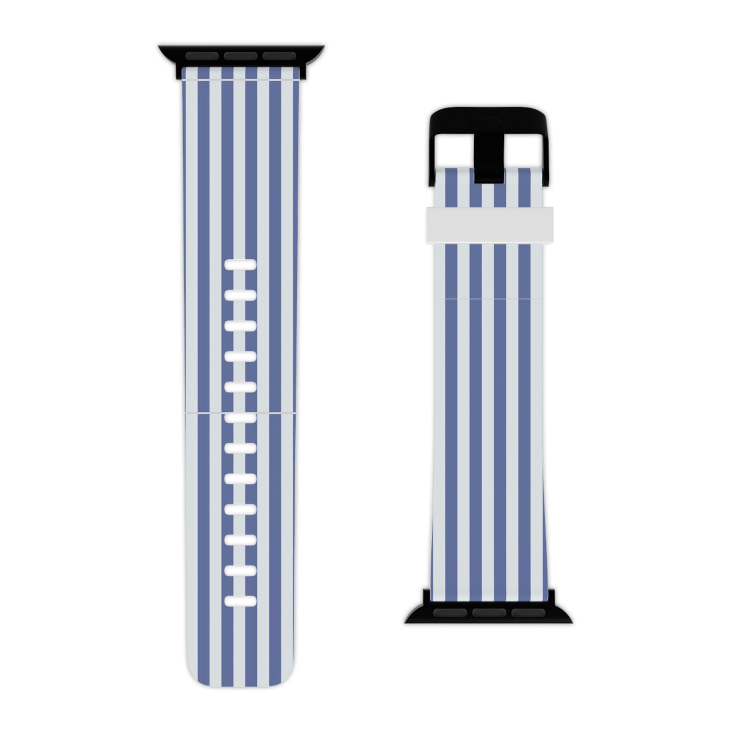 Striped Blue & White Apple Watch Band