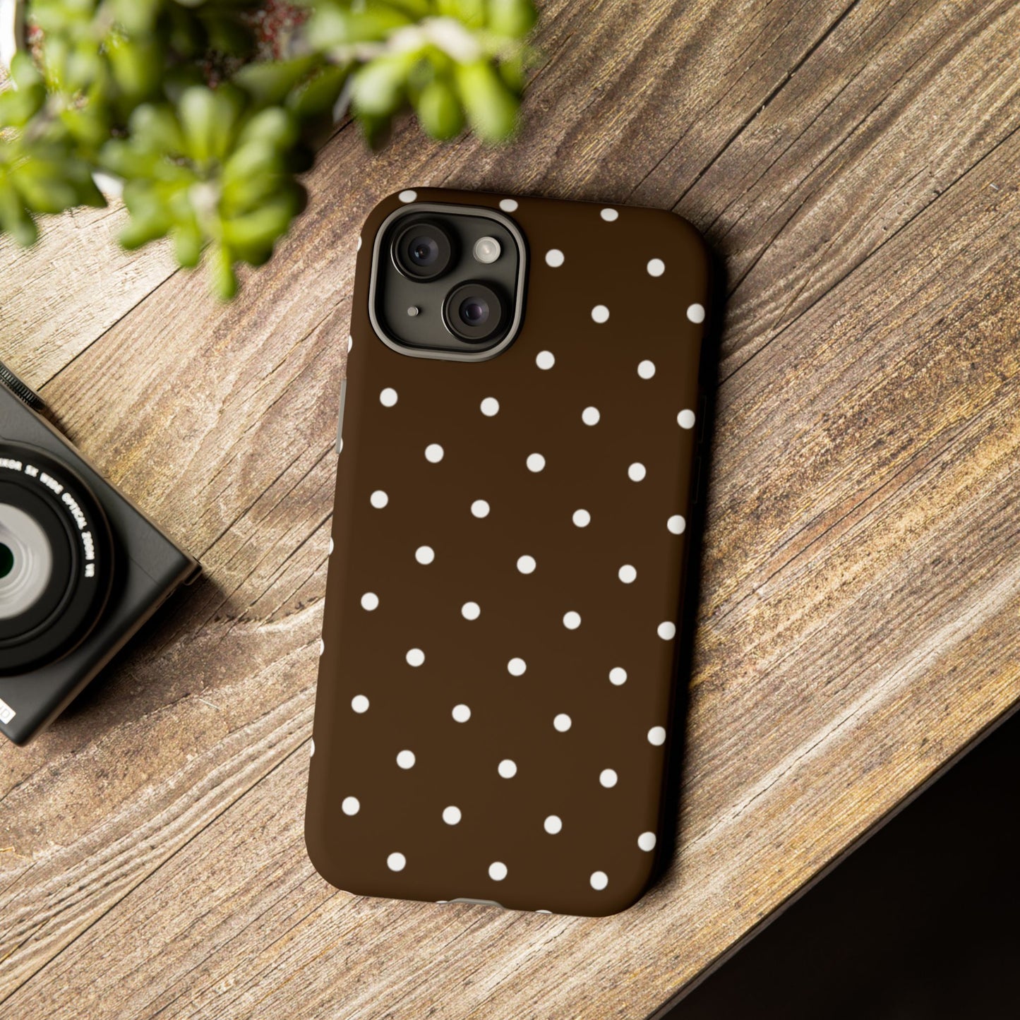 Cacao Polka Dot  — Phone Case Tough Case