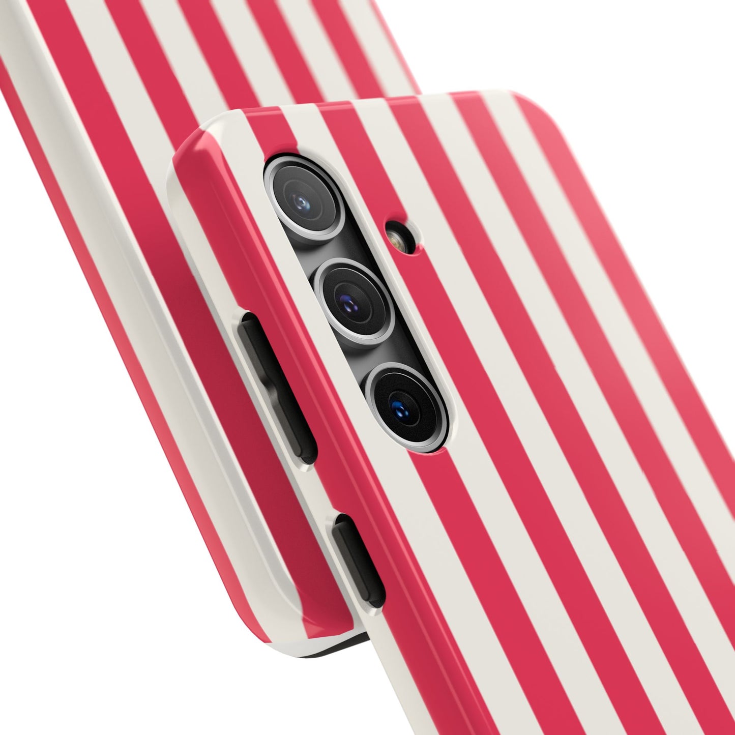 Red Strips — Red & White Vertical Stripe Tough Phone Case