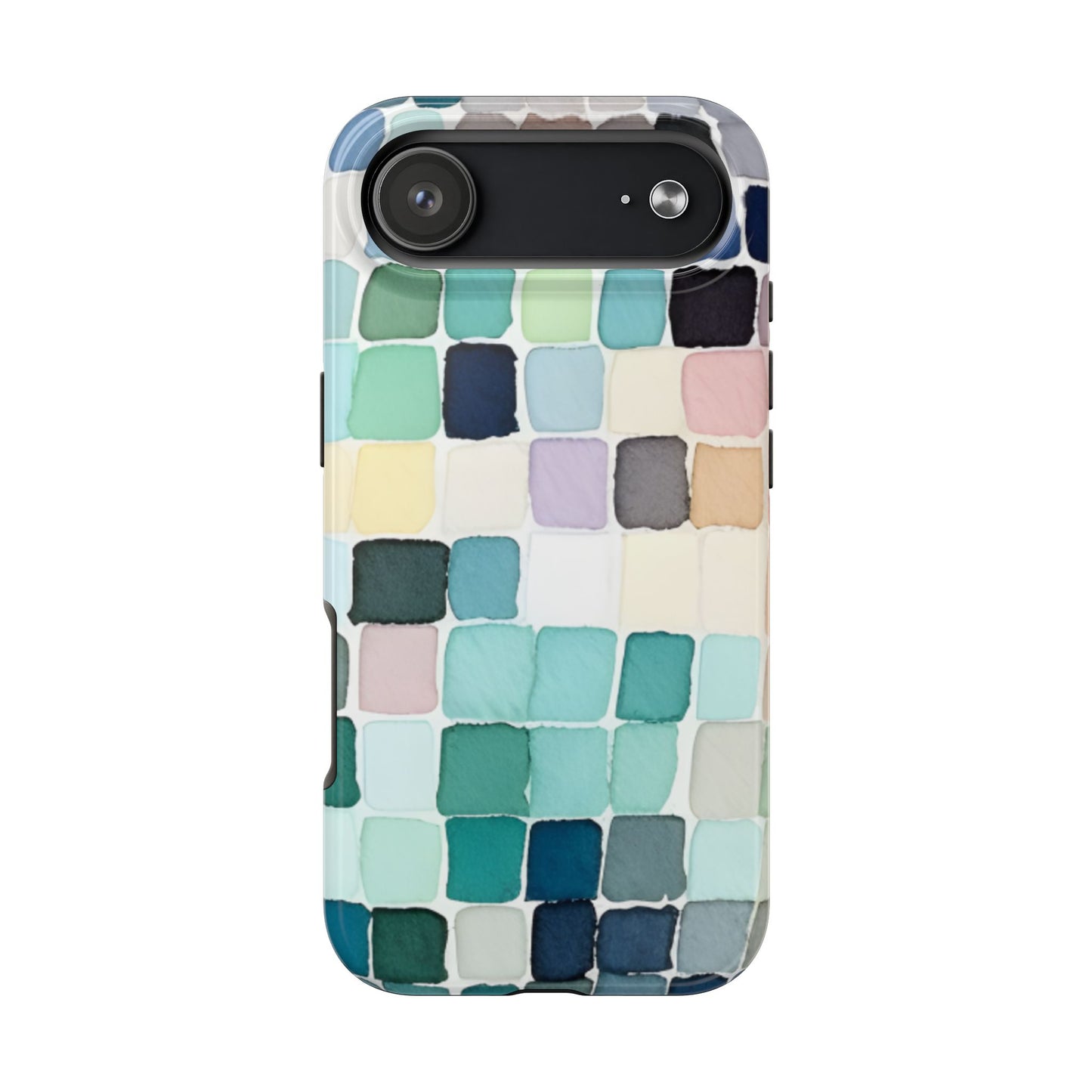 Watercolor —  Abstract Mosaic Tough Phone Case Pastel Tile Protective Cover