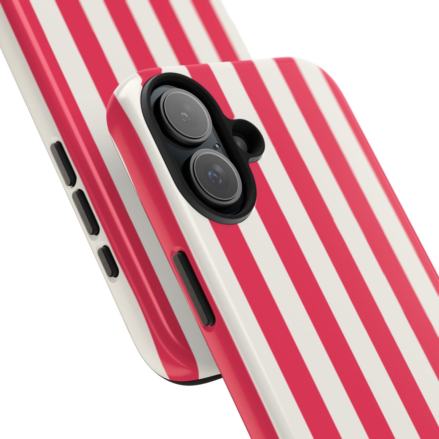 Red Strips — Red & White Vertical Stripe Tough Phone Case