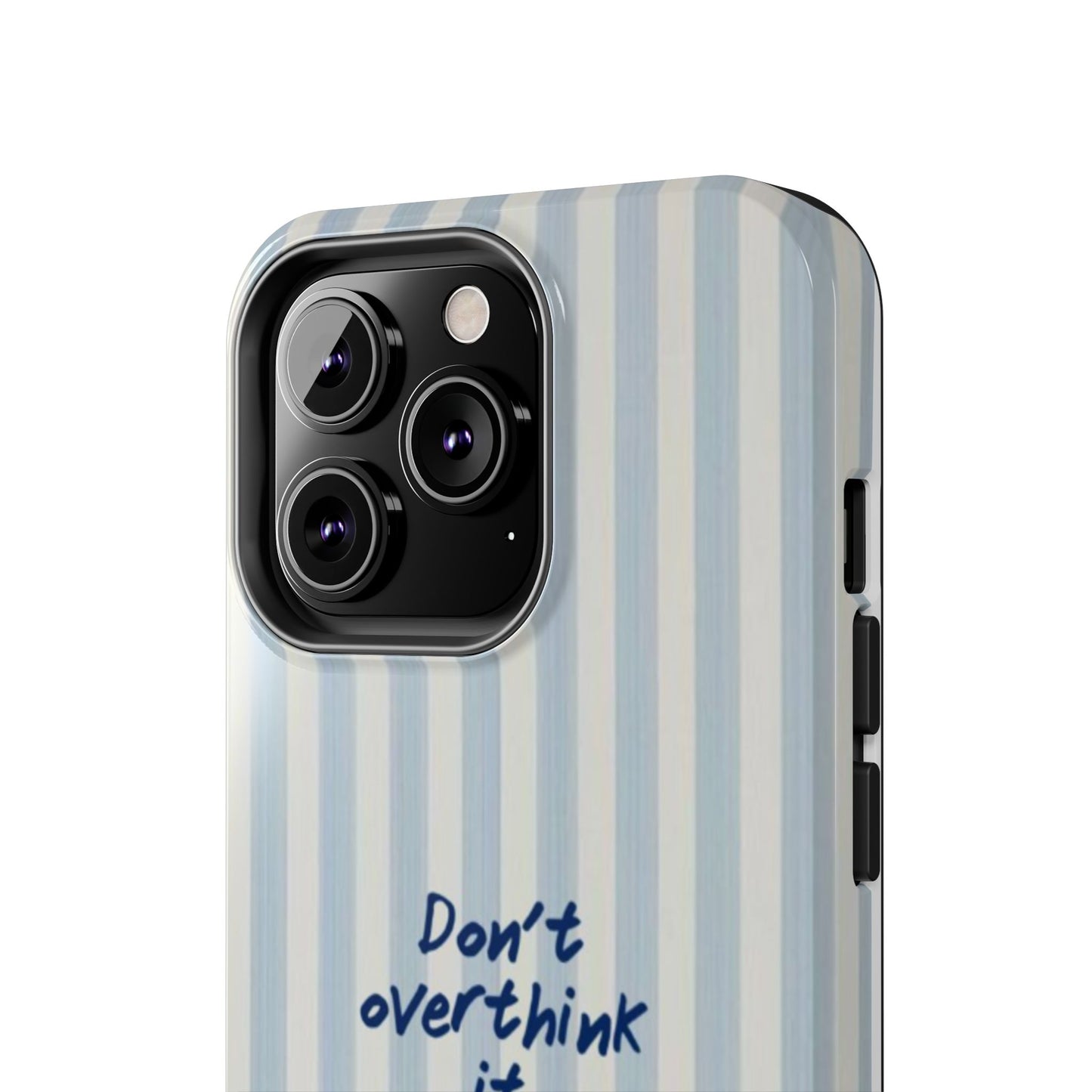 Snoopy "Don't Overthink It" Tough Phone Case — Striped Protective Cover