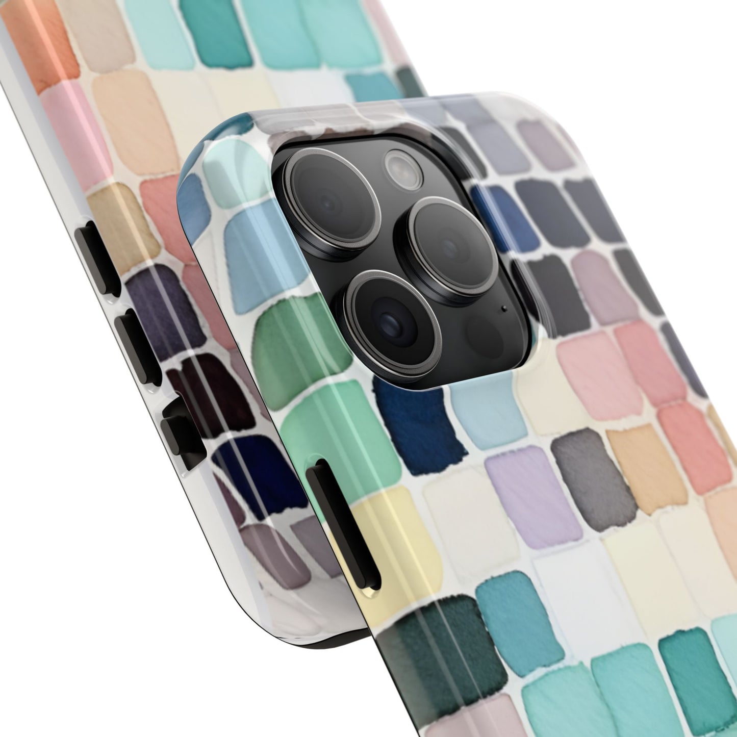 Watercolor —  Abstract Mosaic Tough Phone Case Pastel Tile Protective Cover
