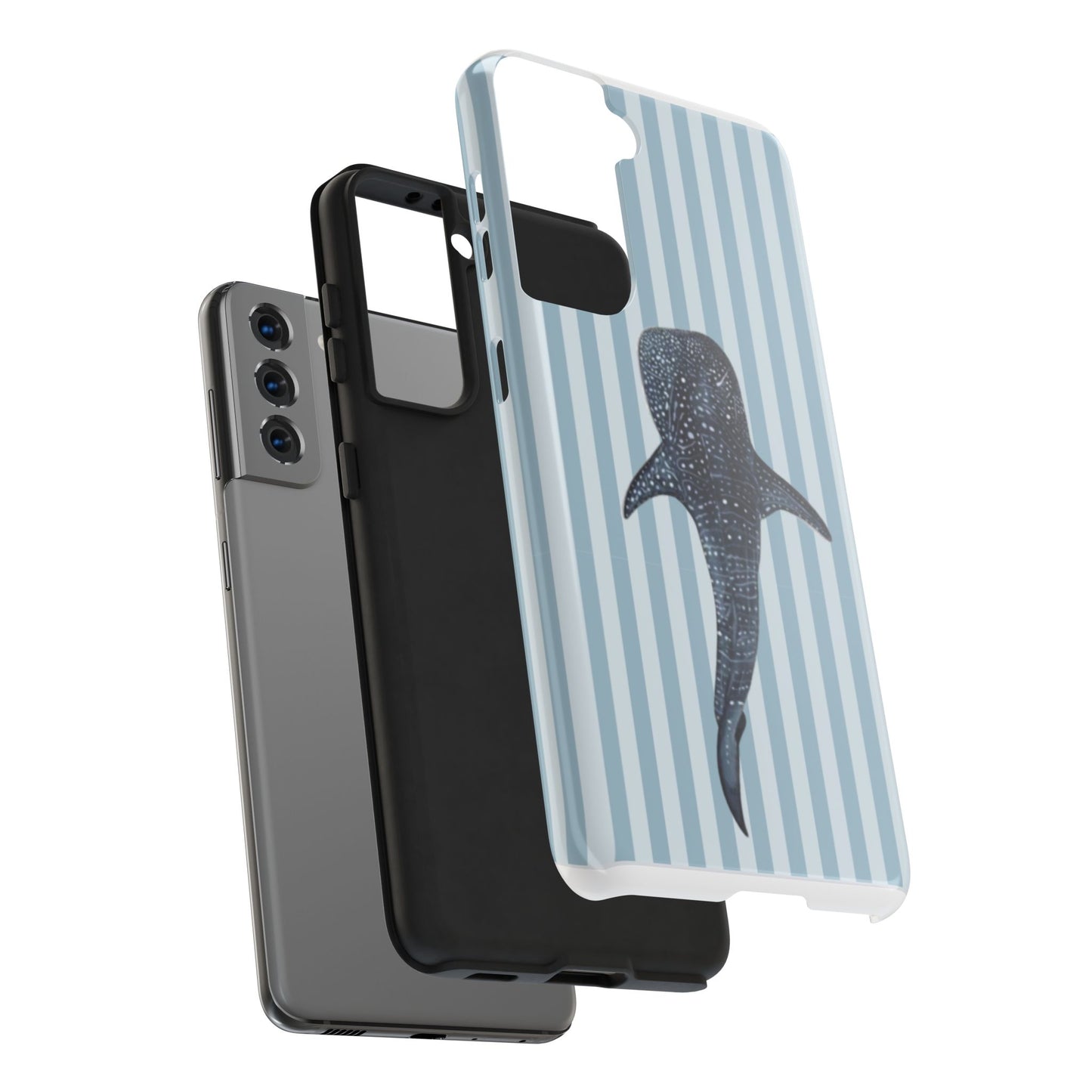 Deep Sea  — Blue Striped Tough Protective Cover