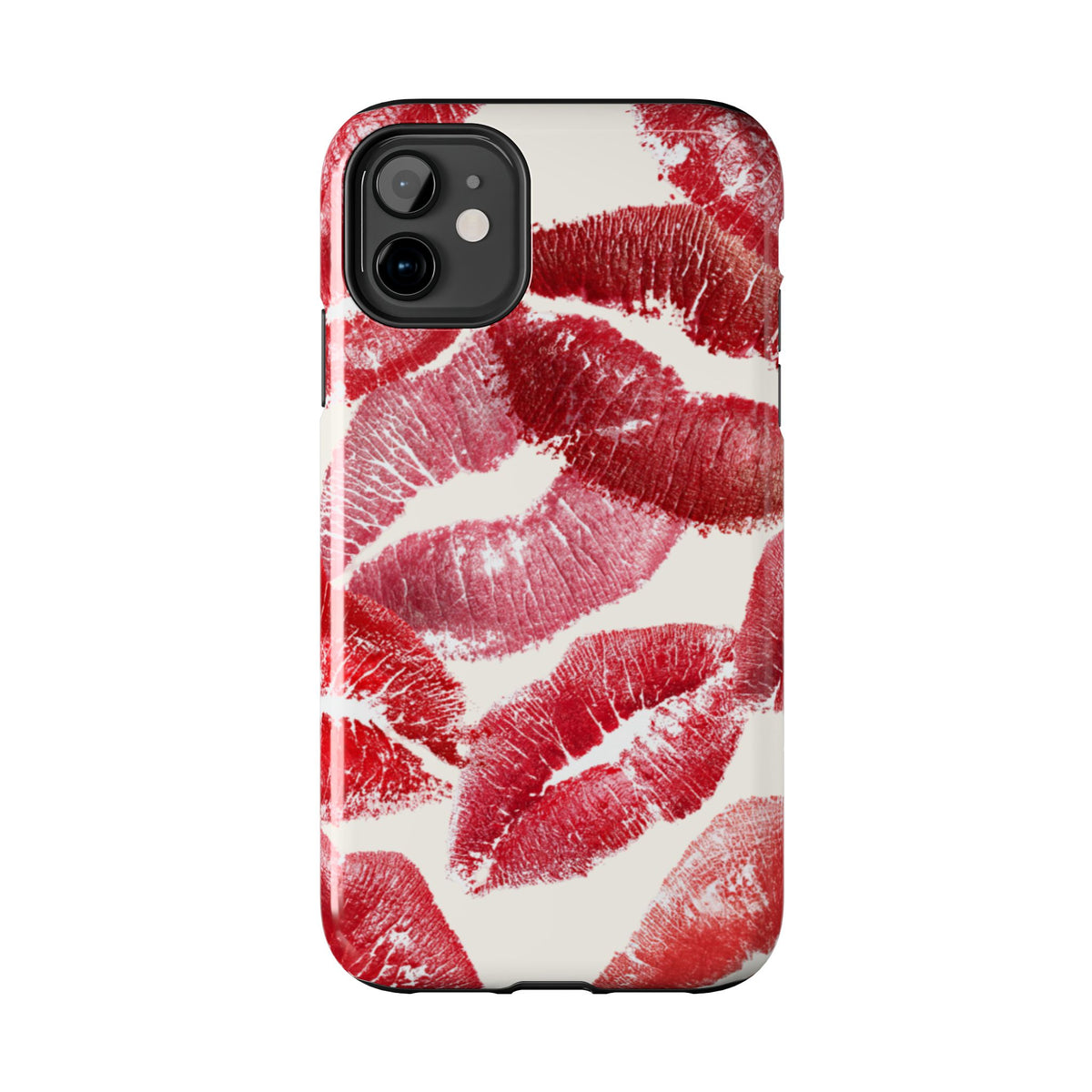 Red Lipstick Kiss Pattern Phone Case | Tough Phone Case