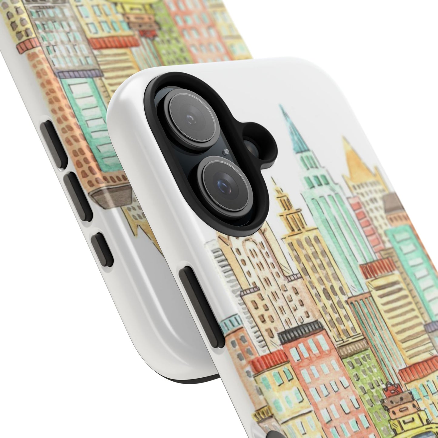 New York – New York Watercolor Skyline Tough Phone Case