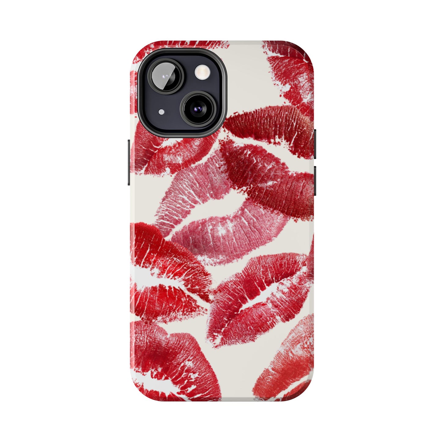 Red Lipstick Kiss Pattern Phone Case | Tough Phone Case