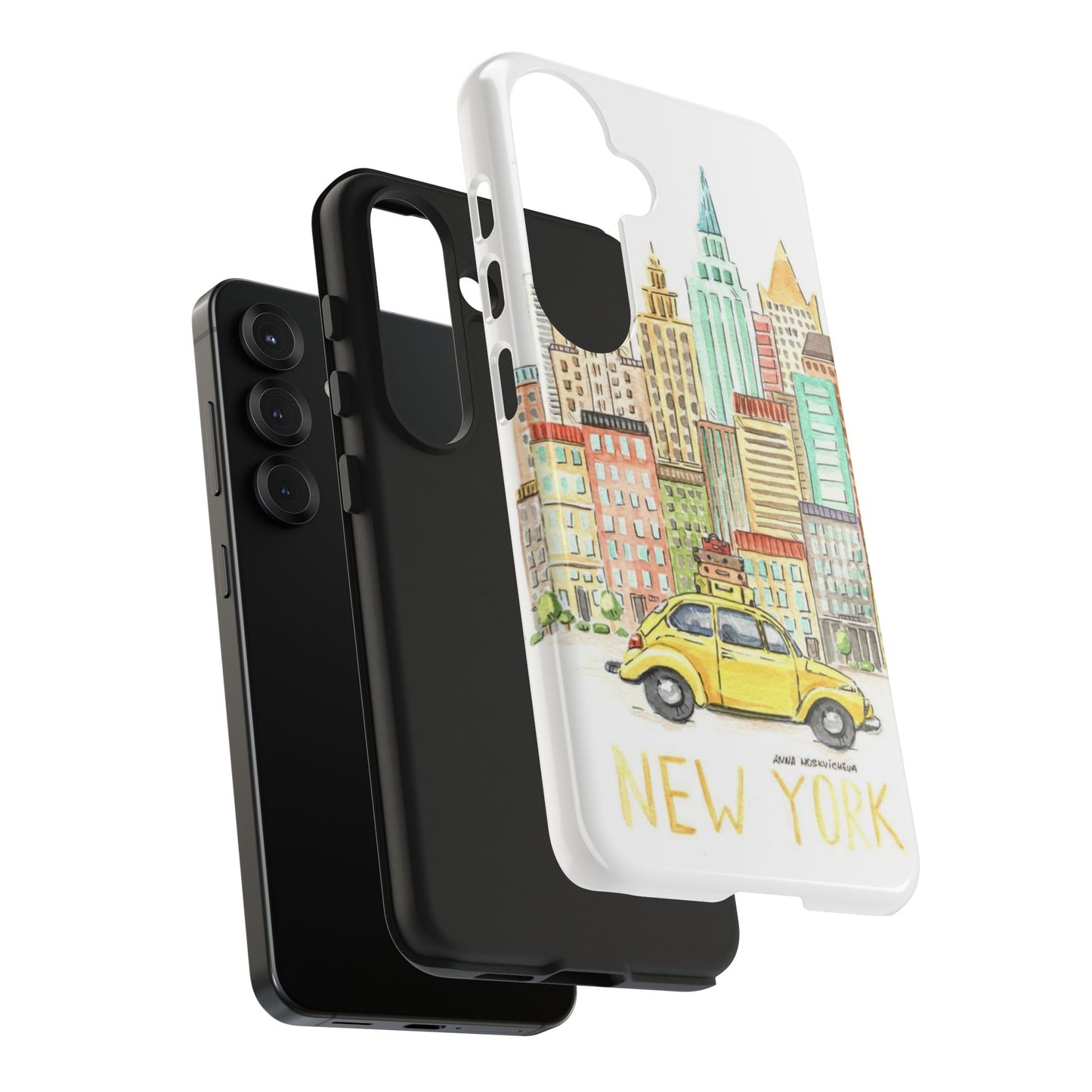 New York – New York Watercolor Skyline Tough Phone Case