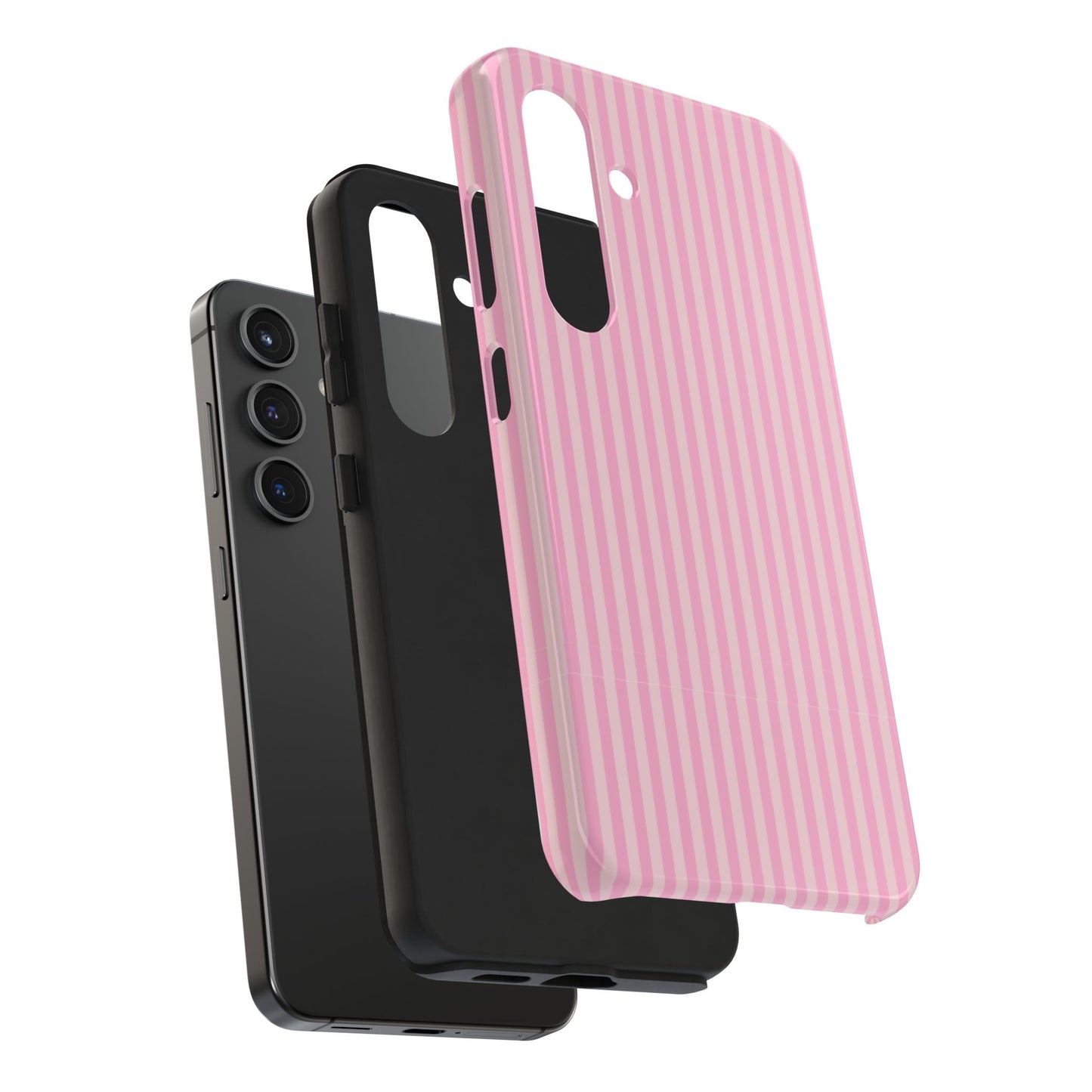 Pretty In Pink  – Pink Vertical Stripe Tough Phone Case