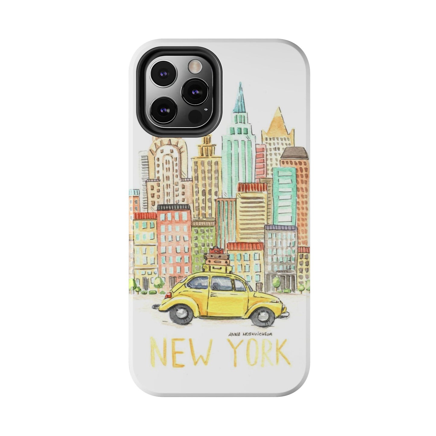 New York – New York Watercolor Skyline Tough Phone Case
