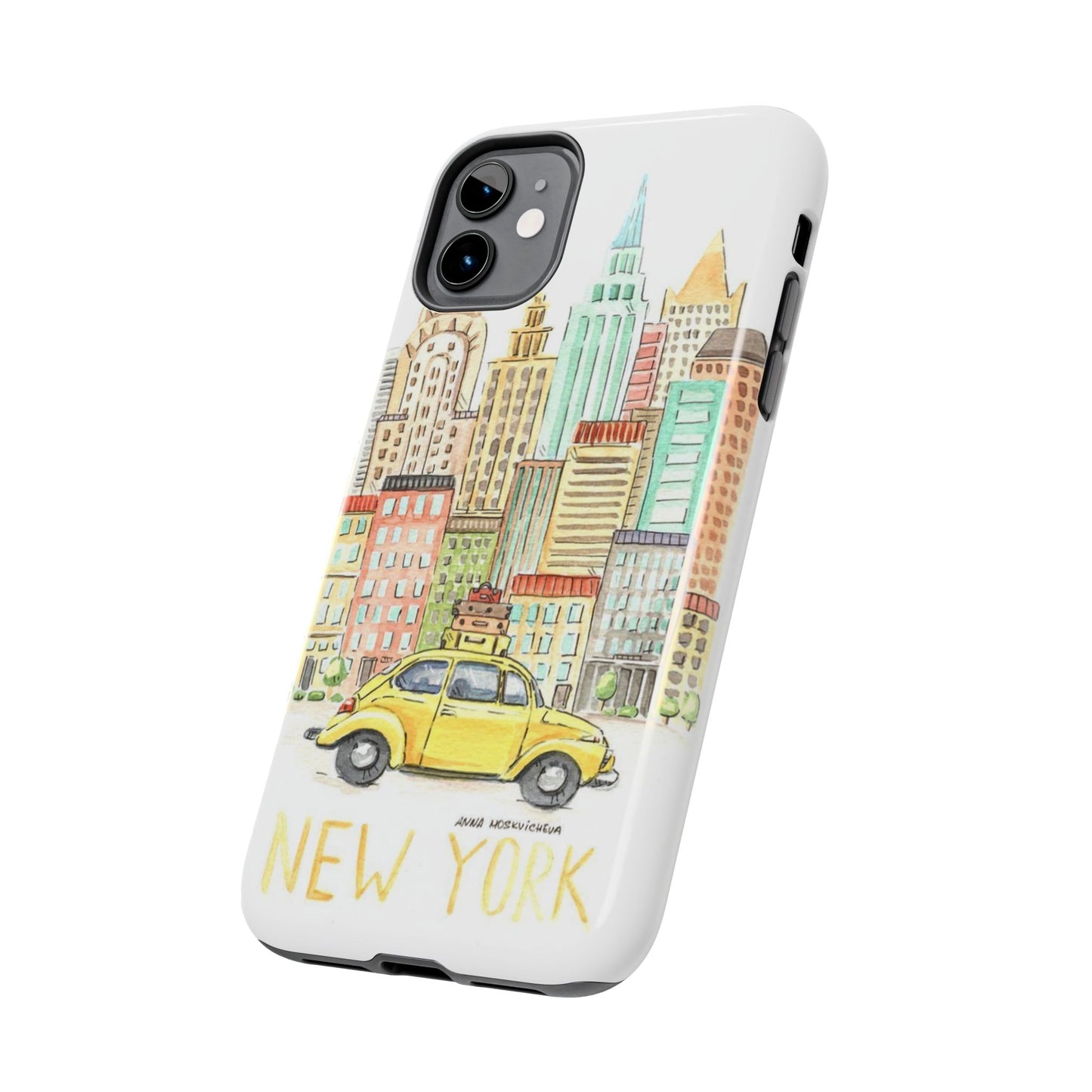 New York – New York Watercolor Skyline Tough Phone Case