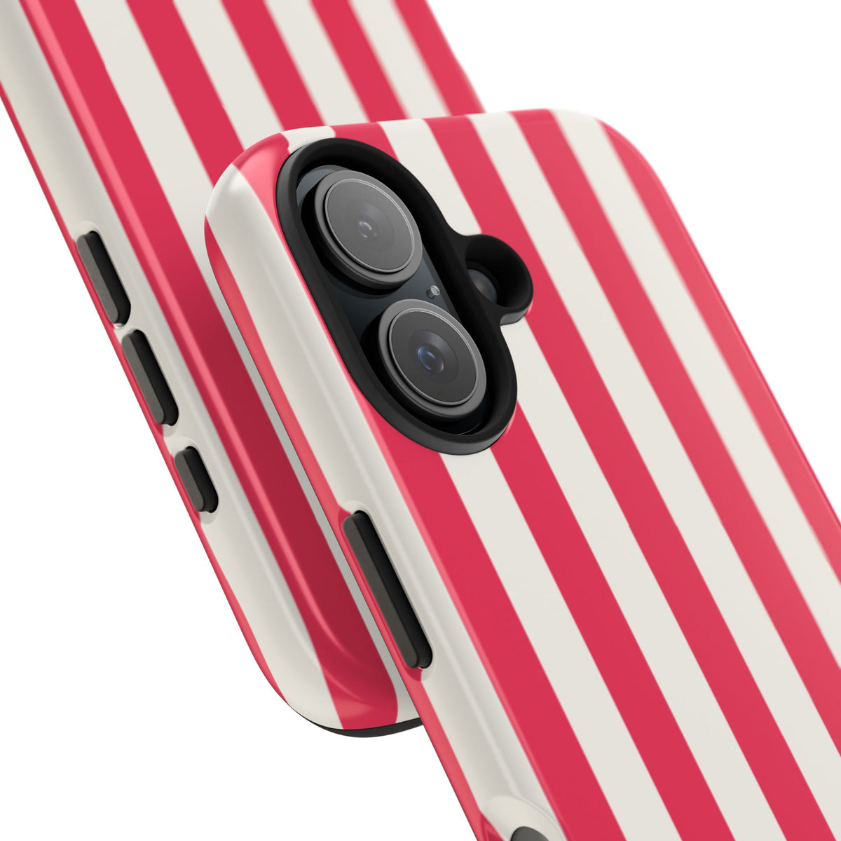 Red Strips — Red & White Vertical Stripe Tough Phone Case