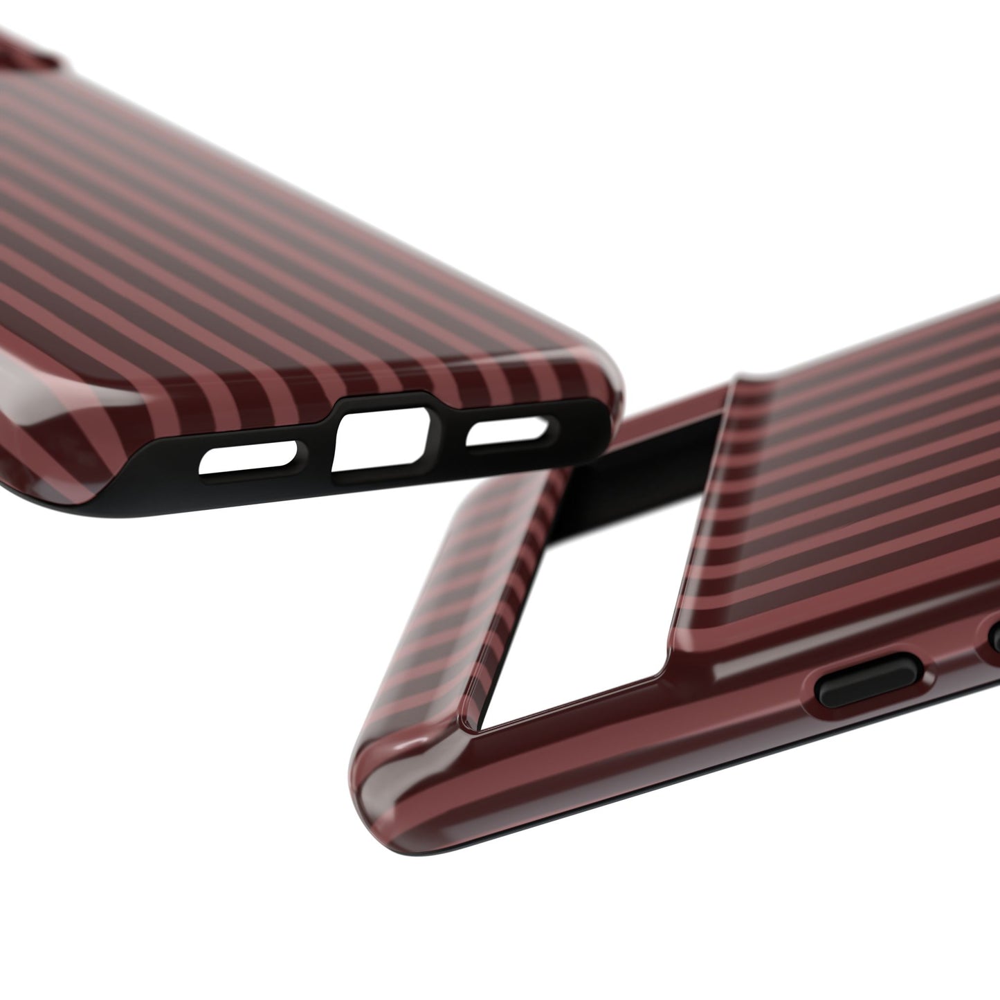 Striped Double Burgundy  — Tough Phone Case