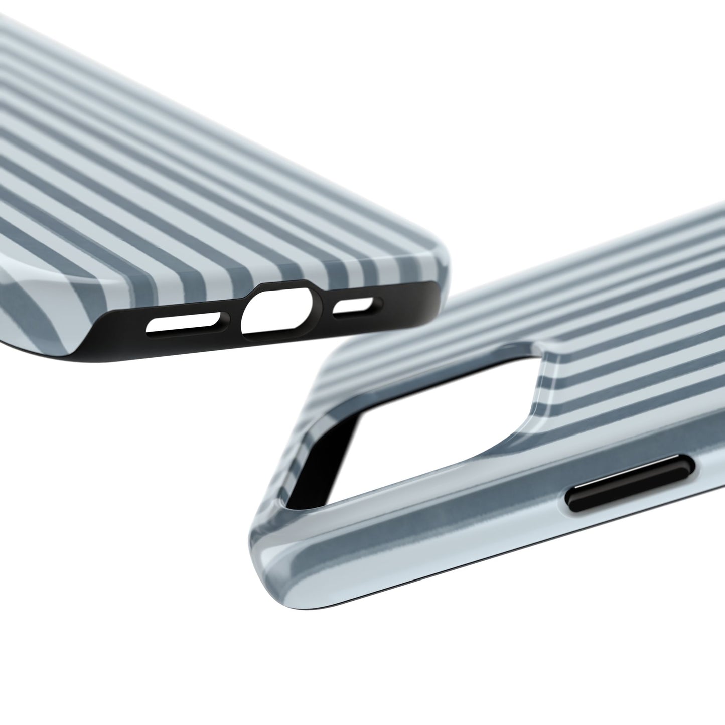 Rainy Day – Striped Tough Phone Case Blue Vertical Stripes,