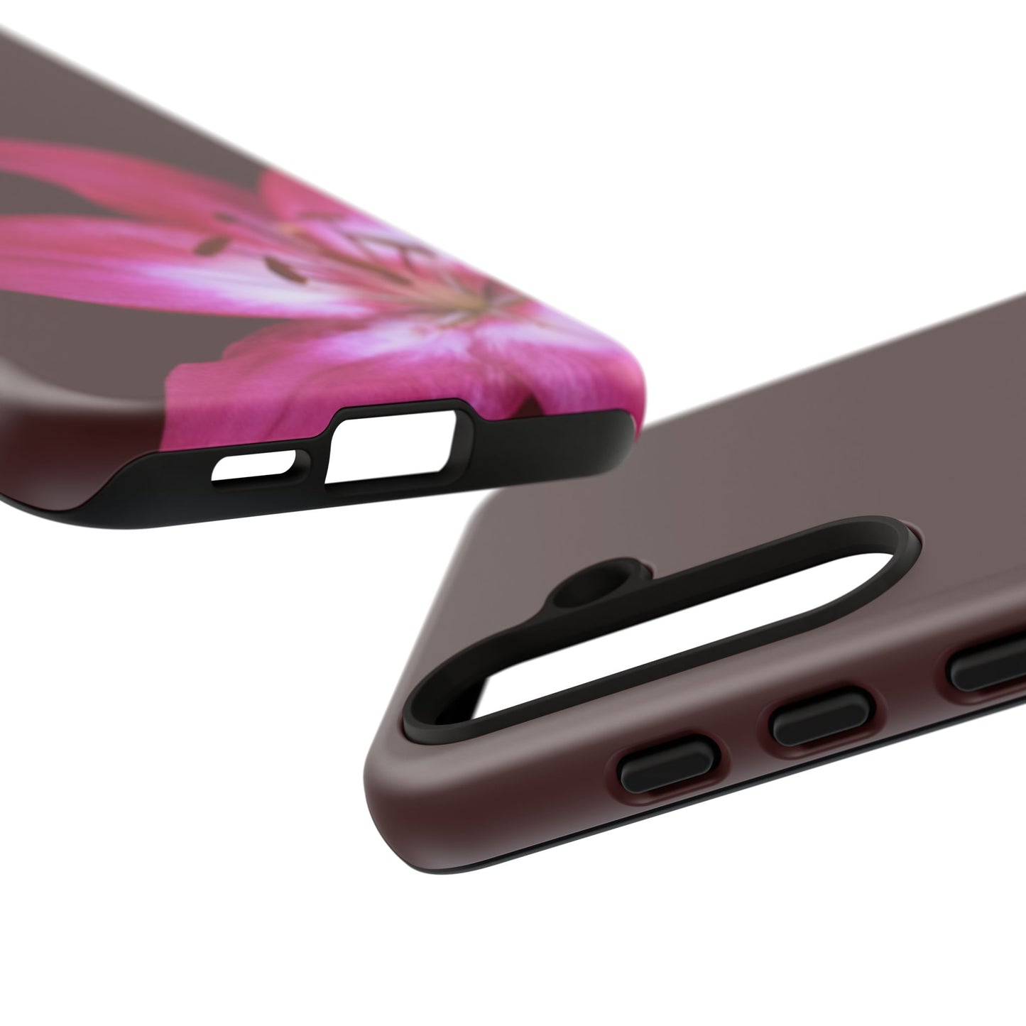Burgundy Lily Floral – Phone Case Tough Case