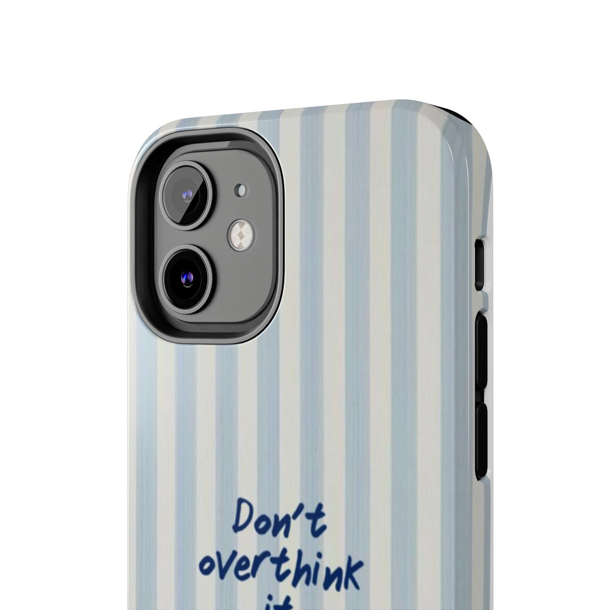 Snoopy "Don't Overthink It" Tough Phone Case — Striped Protective Cover