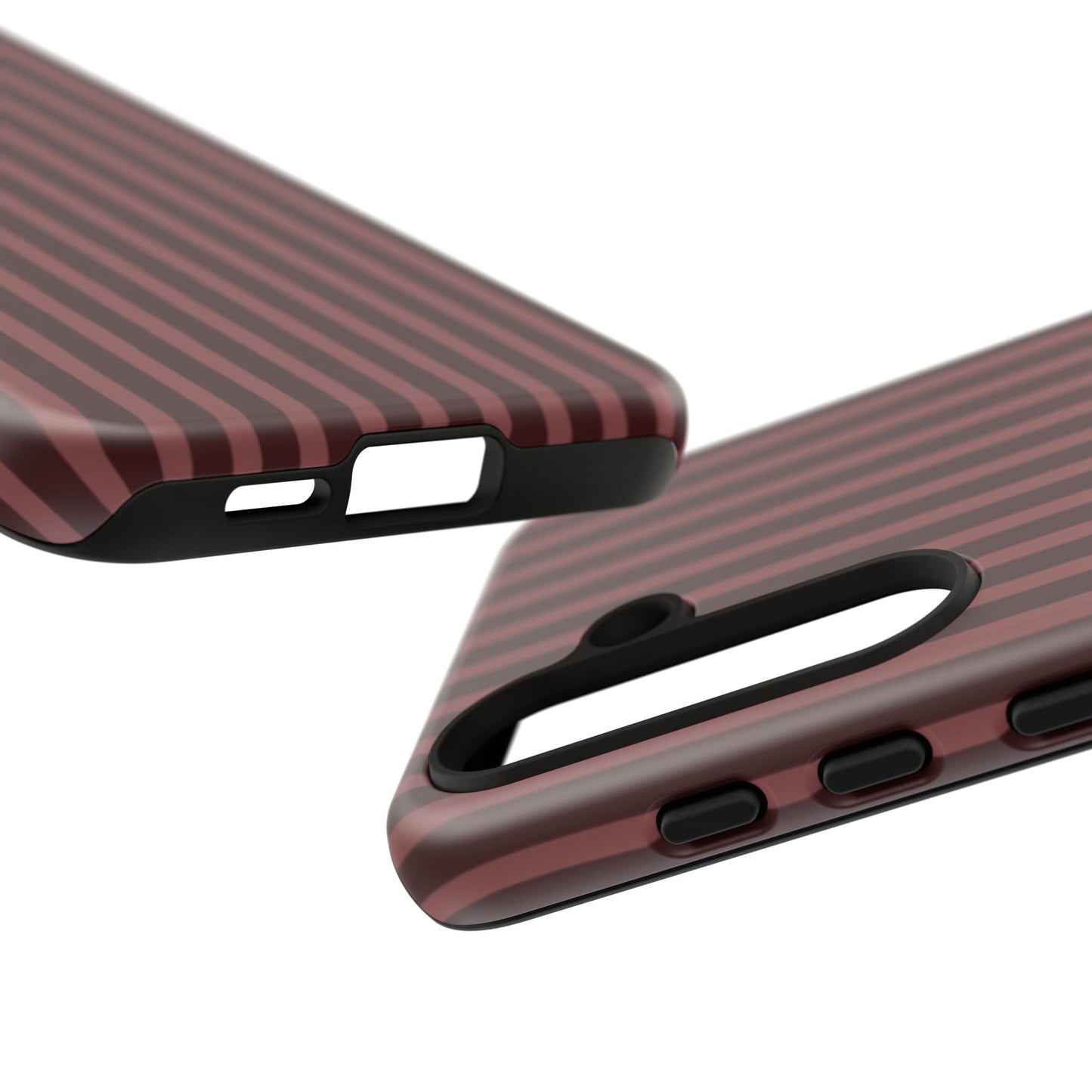Striped Double Burgundy  — Tough Phone Case