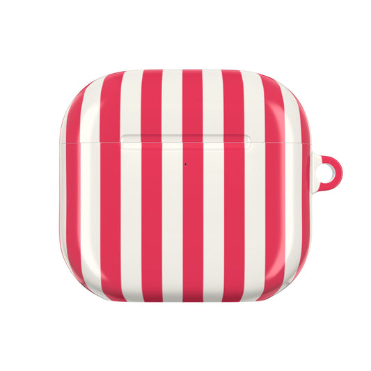 Red and White Stripe AirPod Case |  Stripe Protective Cover
