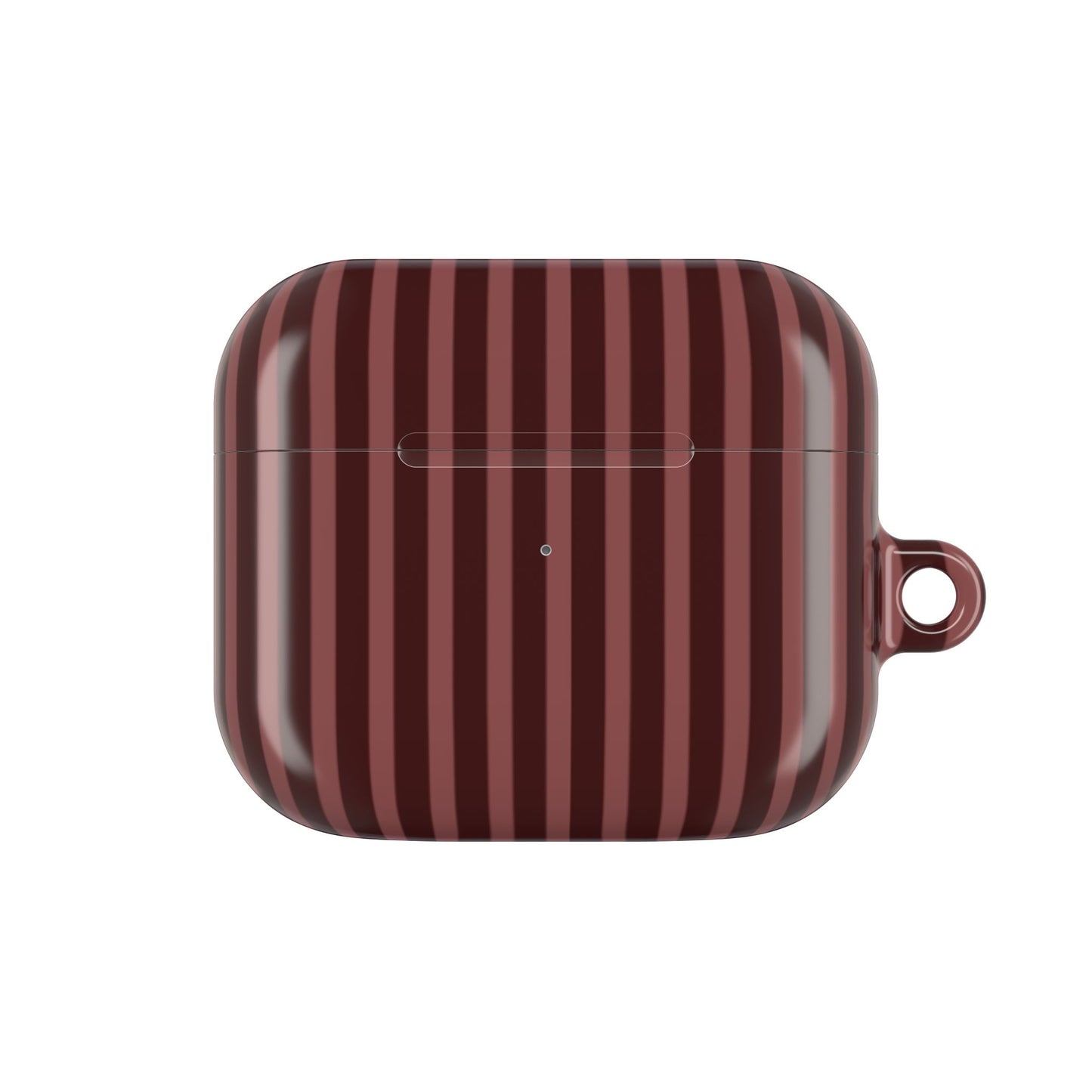 Striped Double Burgundy  —  AirPod Case