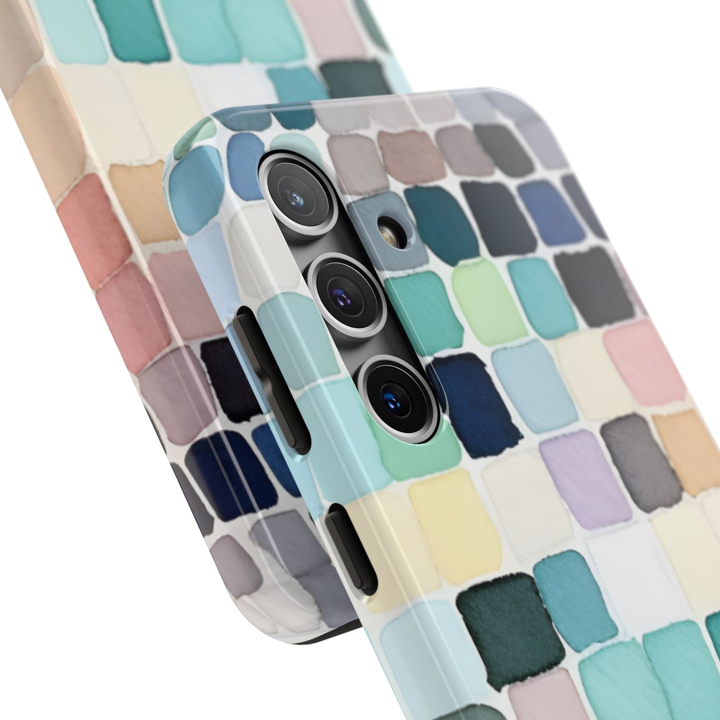 Watercolor —  Abstract Mosaic Tough Phone Case Pastel Tile Protective Cover