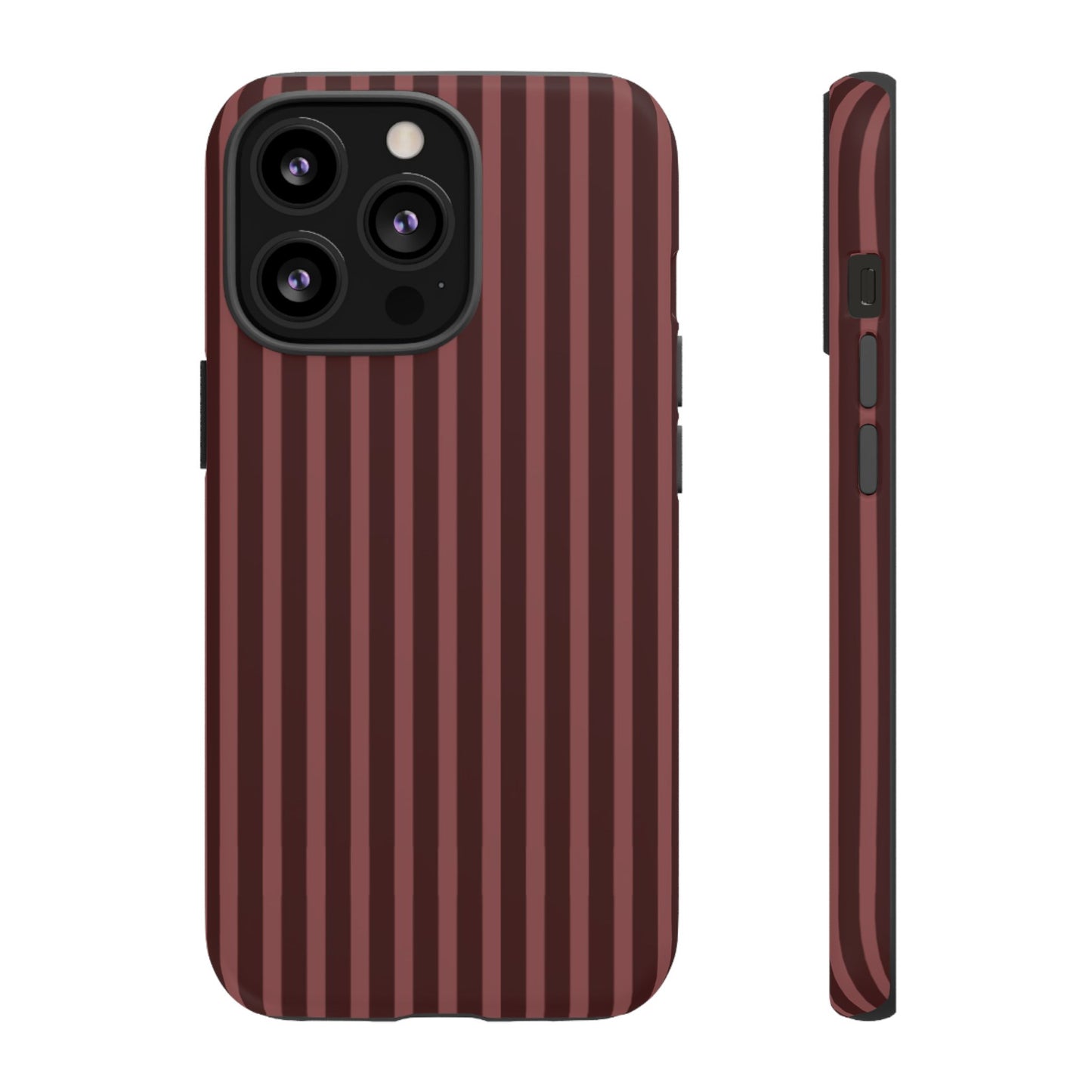Striped Double Burgundy  — Tough Phone Case