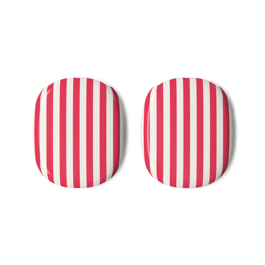 Retro Red — Striped Red & White AirPod Max Ear Cup Covers