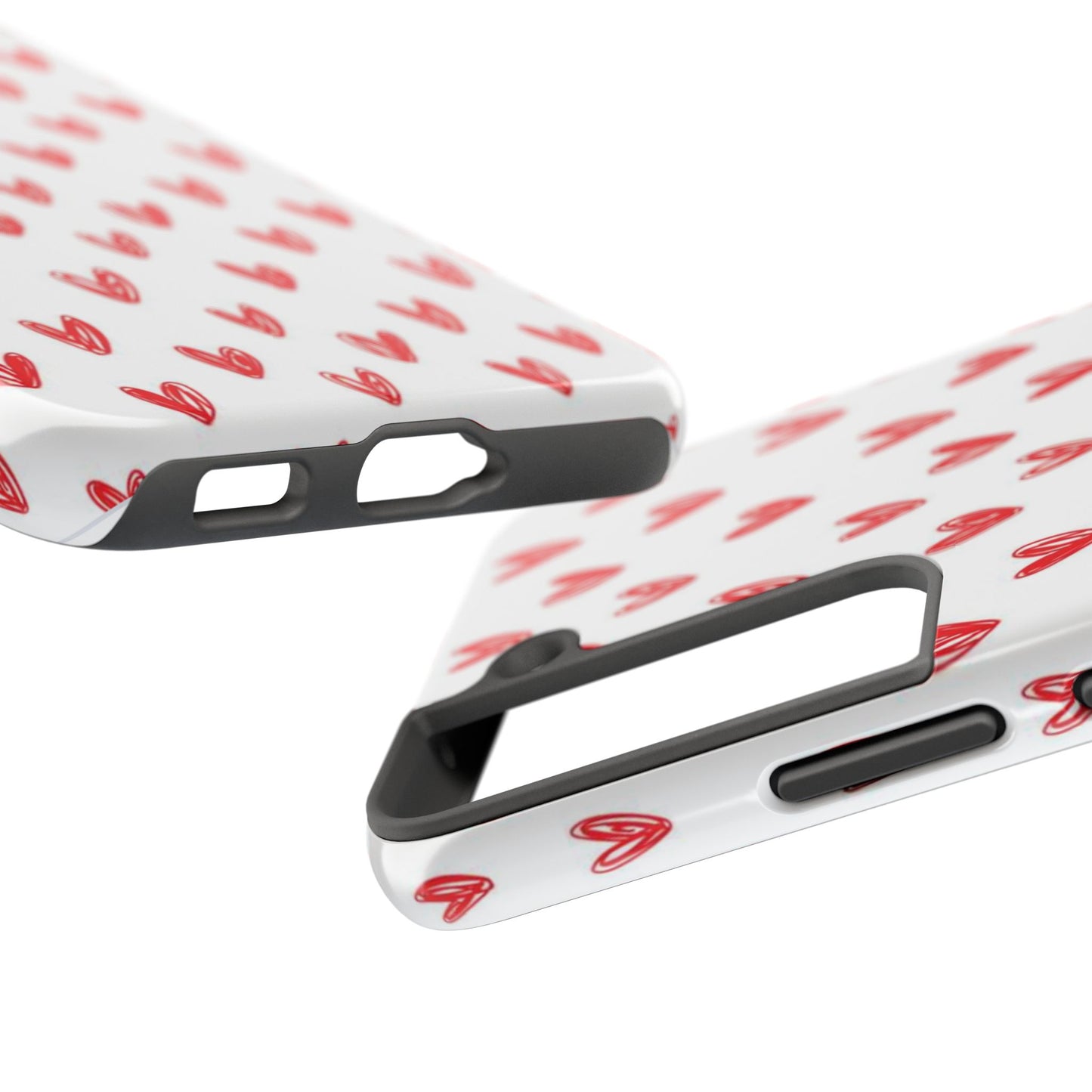 Love Notes | Red Hand-Drawn Hearts Phone Case Tough Phone Case
