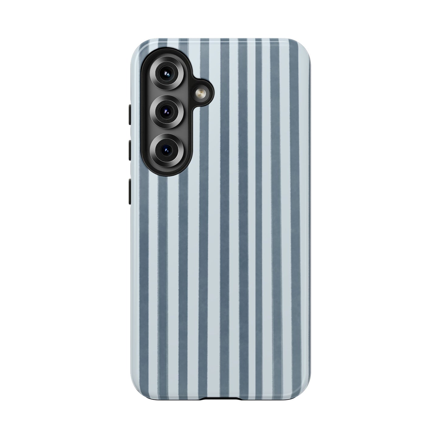 Rainy Day – Striped Tough Phone Case Blue Vertical Stripes,