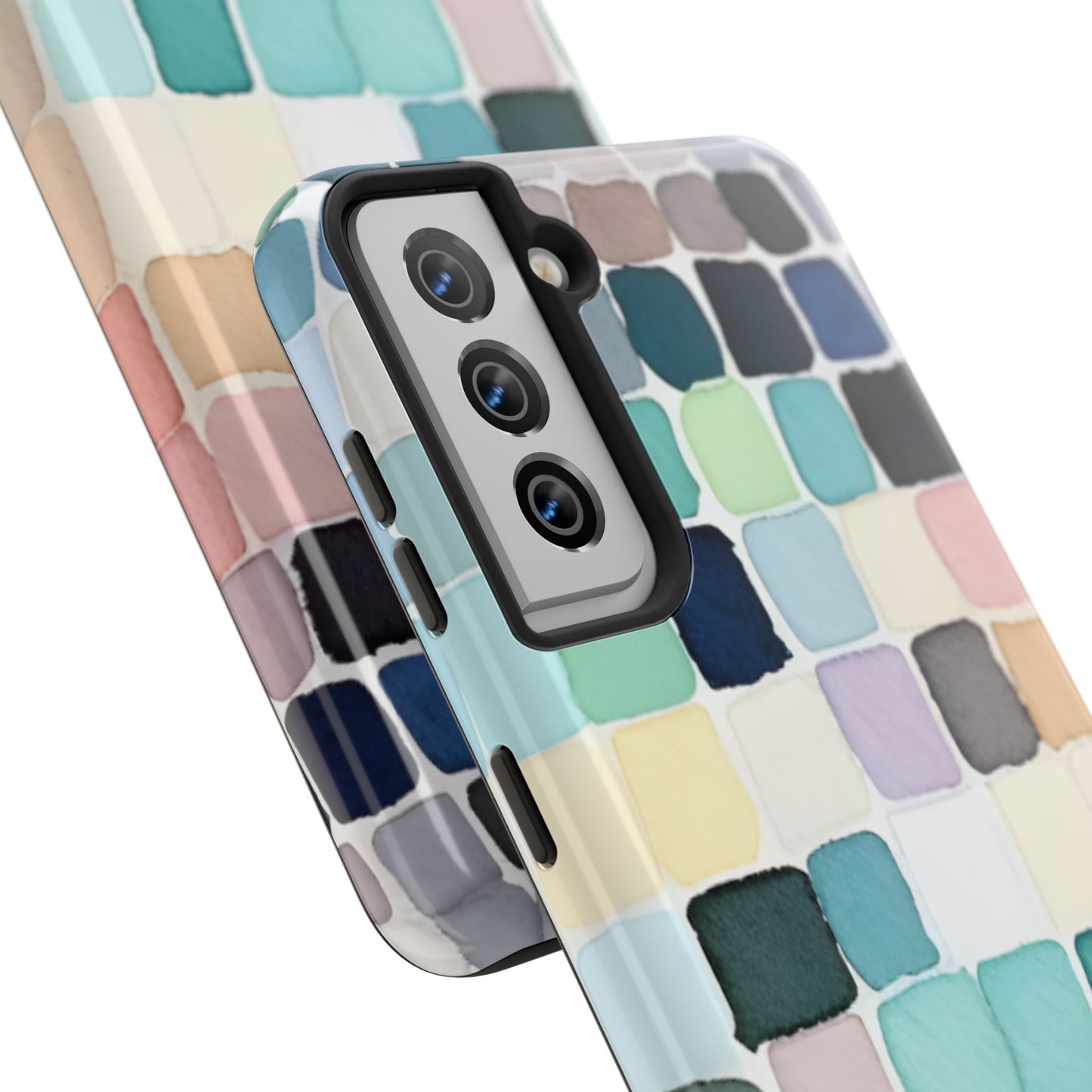 Watercolor —  Abstract Mosaic Tough Phone Case Pastel Tile Protective Cover